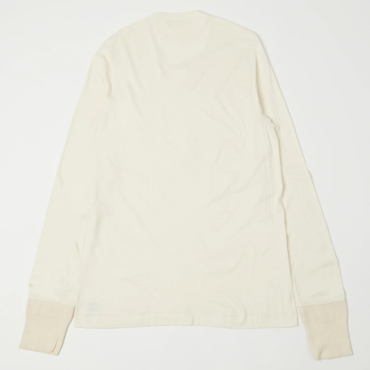 Merz b. Schwanen 102 Lightweight Long Sleeve Henley - Nature - Image 5