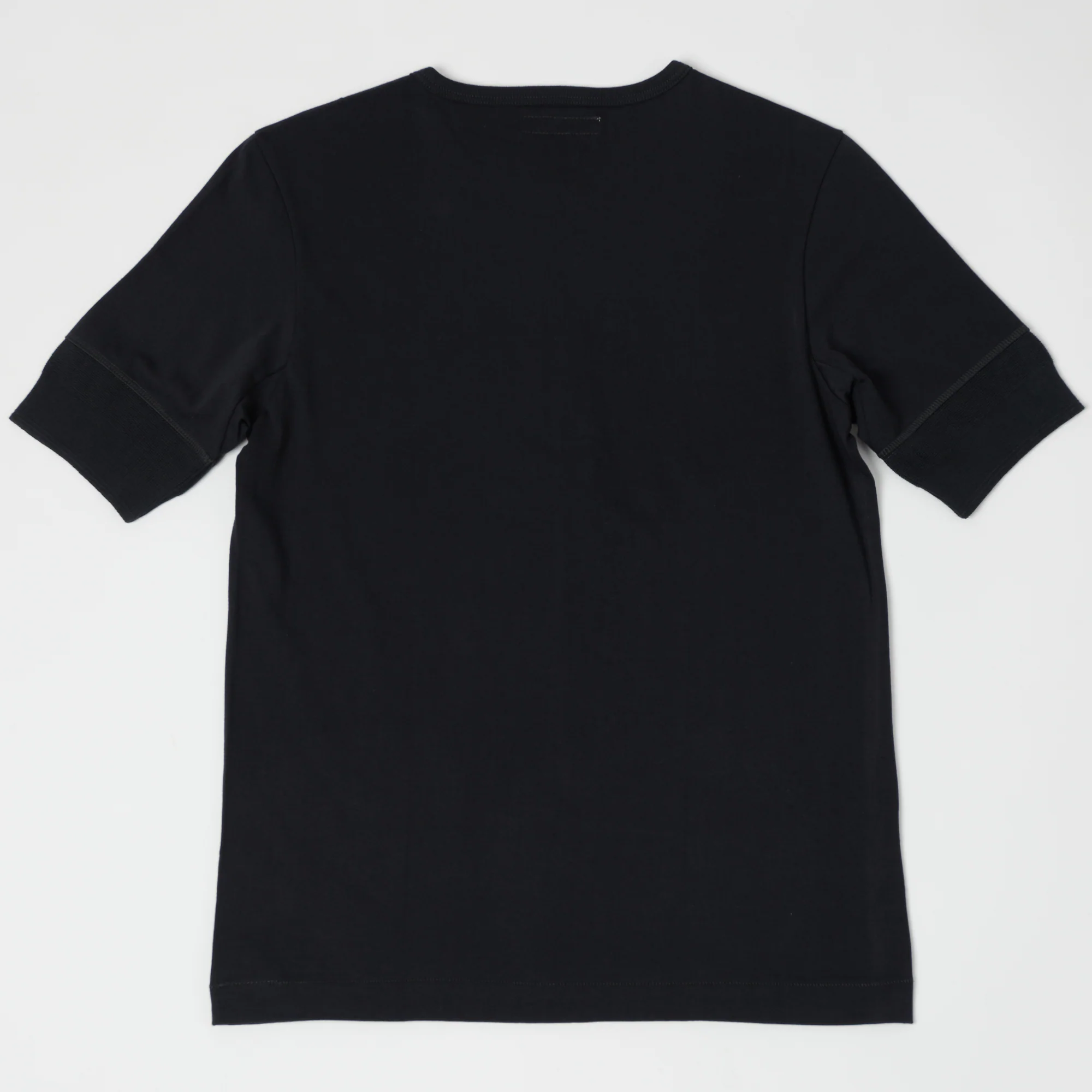 Merz b. Schwanen 207 Short Sleeve Henley - Charcoal - Image 3