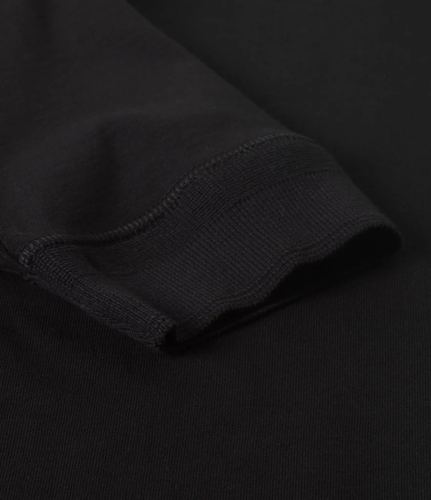 Merz b. Schwanen 207 Short Sleeve Henley - Deep Black - Image 3