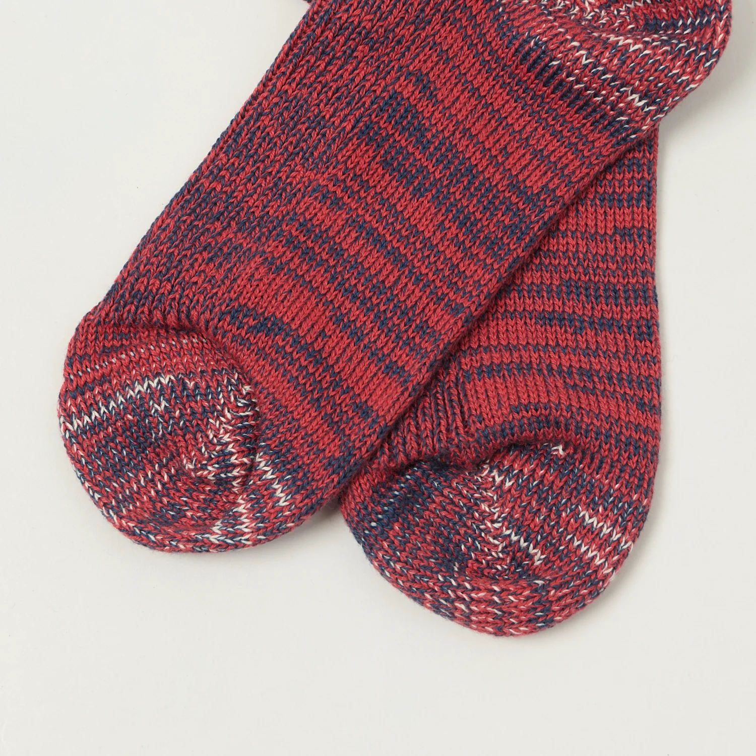 Merz b. Schwanen 274 Cotton Sneaker Sock - Navy/Red - Image 2