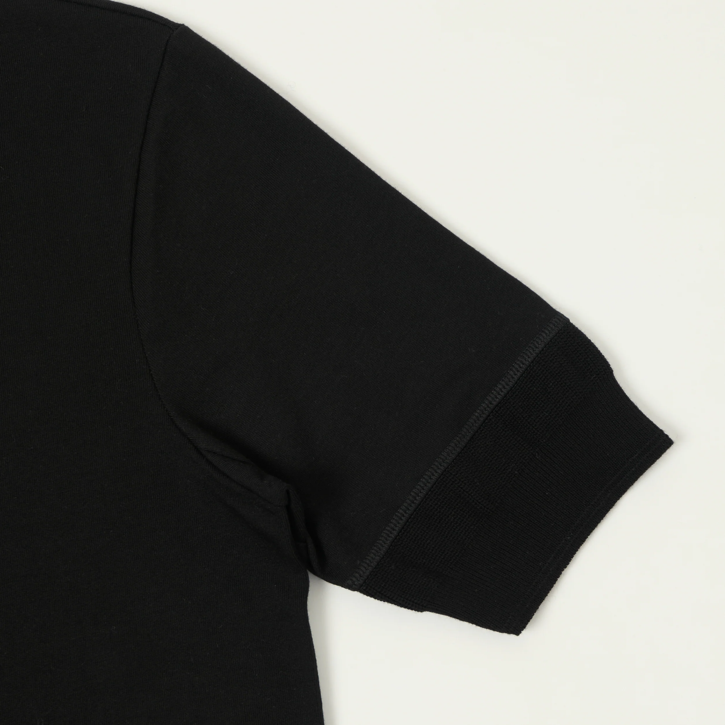 Merz b. Schwanen 2M07 Short Sleeve Henley - Deep Black - Image 3