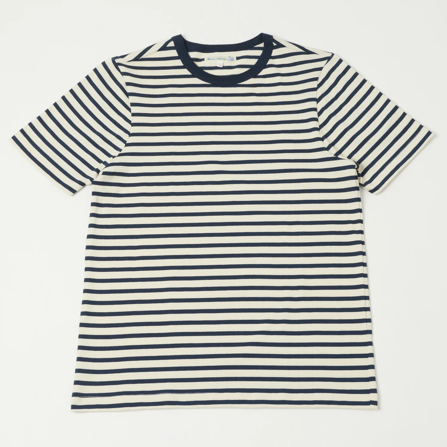 Merz b. Schwanen 2M14 Striped Relaxed T-Shirt - Ink/Nature