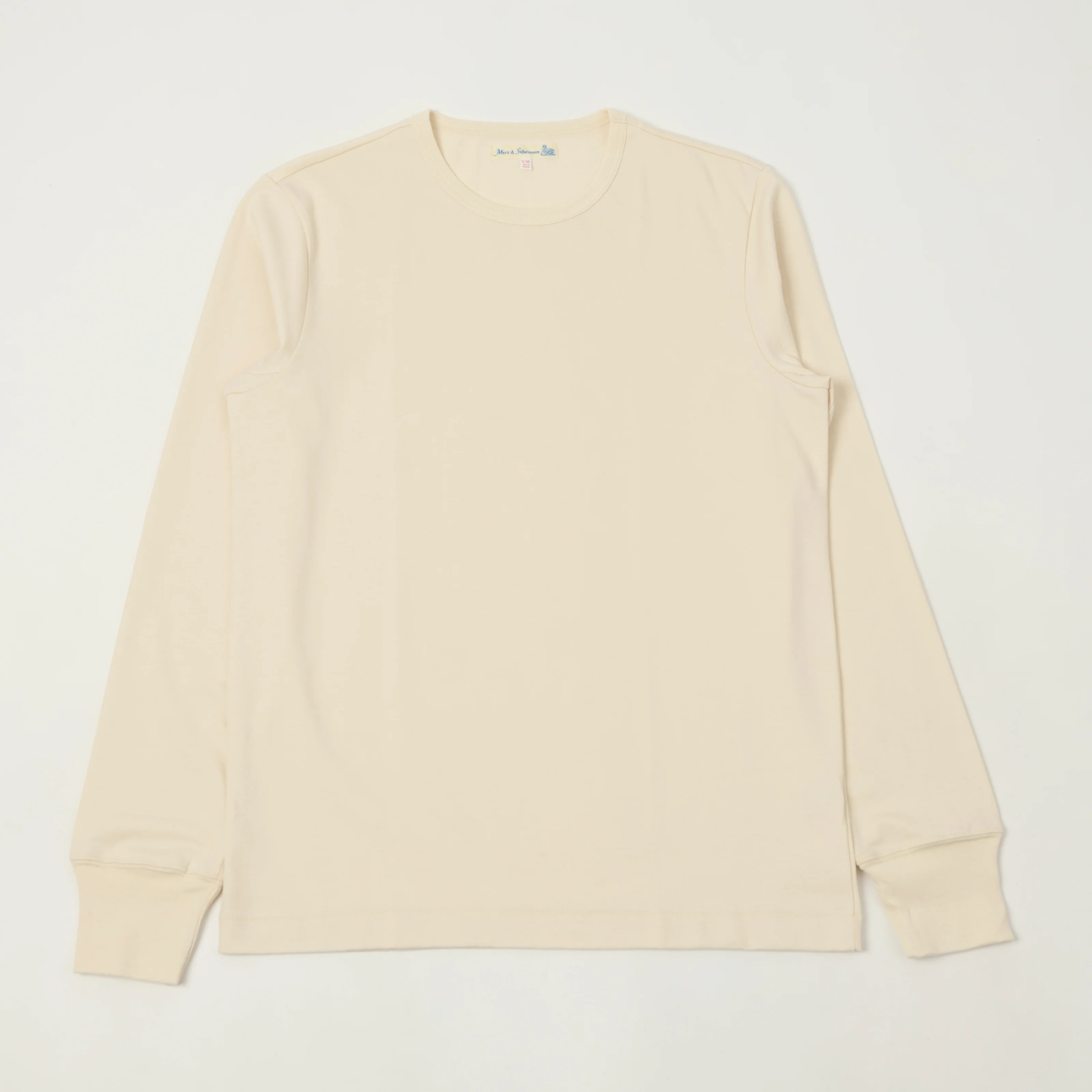 Merz b. Schwanen 2M15LS Classic Jersey Long Sleeve T-Shirt - Nature