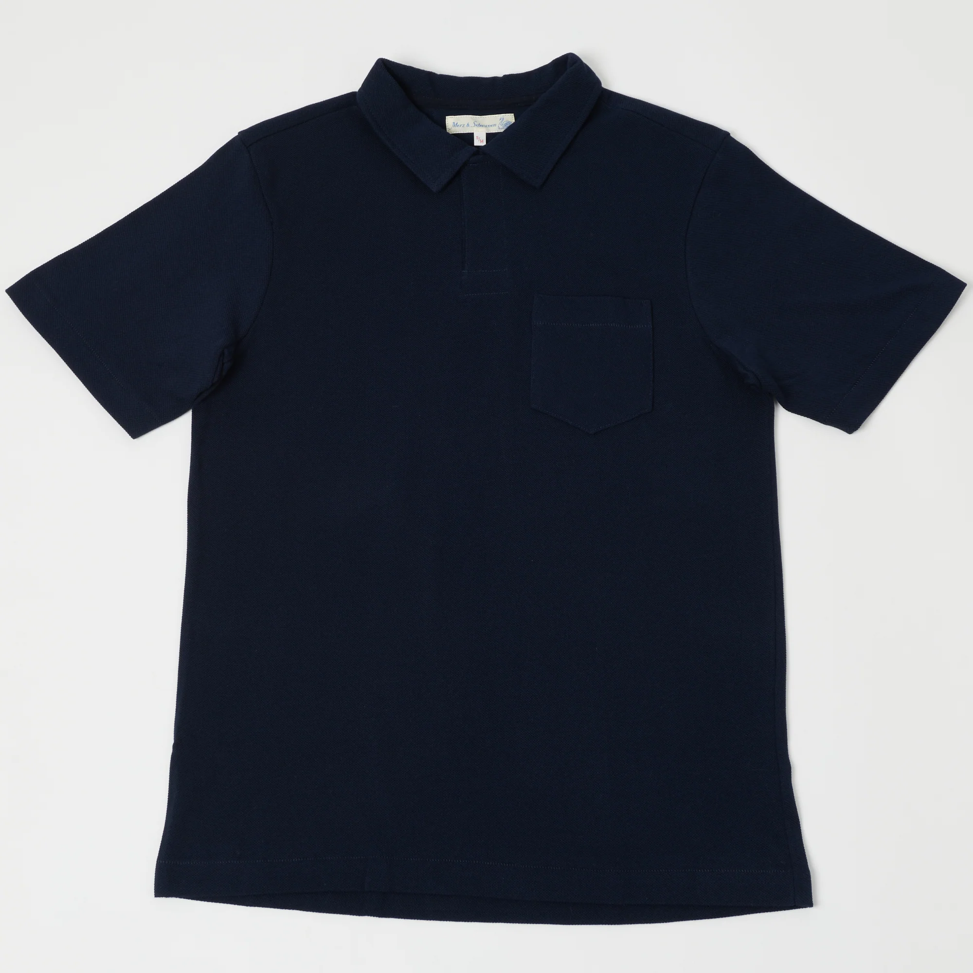 Merz b. Schwanen 2PKPL Pocket Polo Shirt - Ink Blue