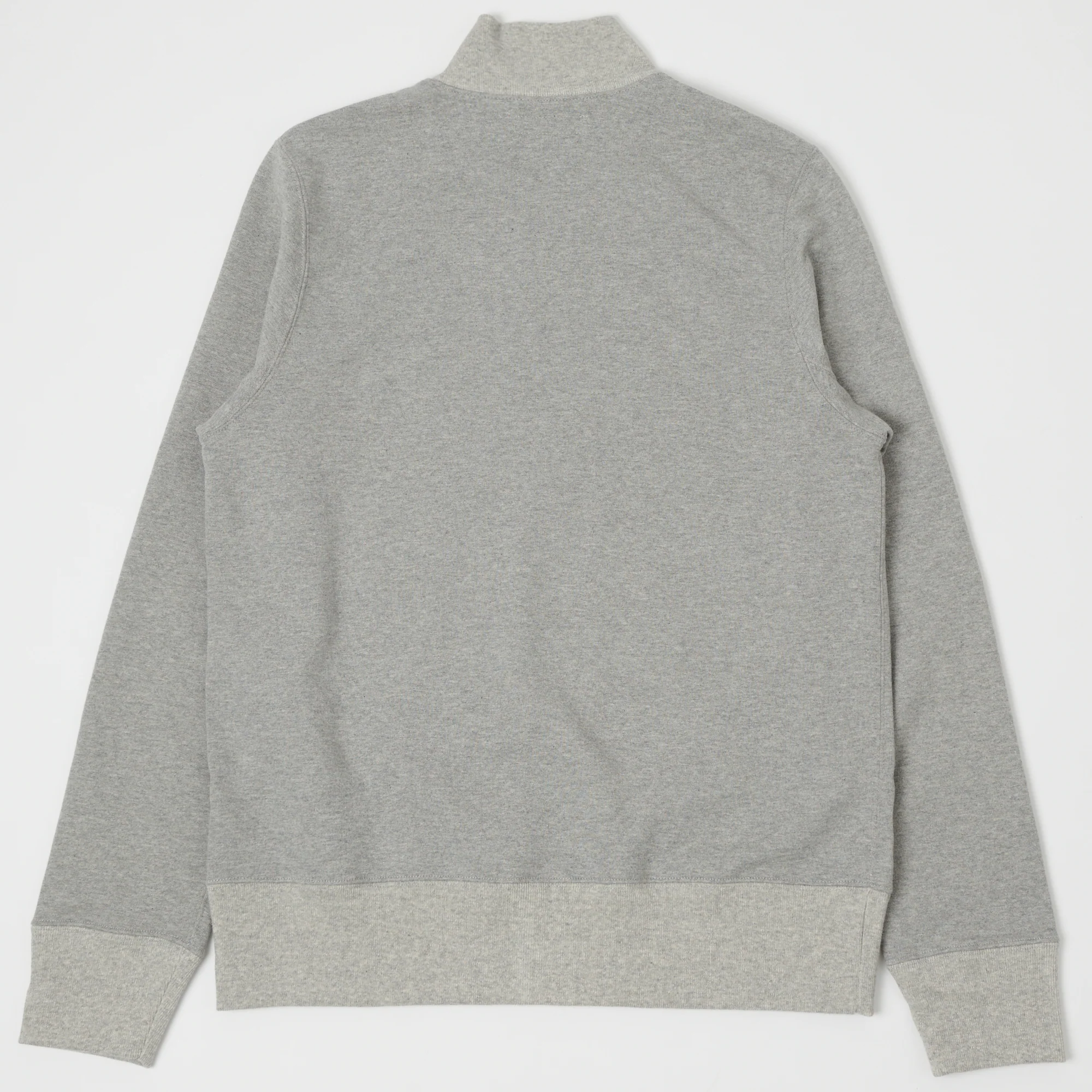 Merz b. Schwanen 343Z Half Zip Sweatshirt - Grey Melange - Image 4