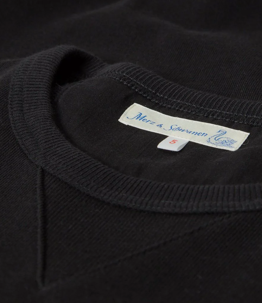 Merz b. Schwanen 3S48 Heavyweight Sweatshirt - Deep Black - Image 2