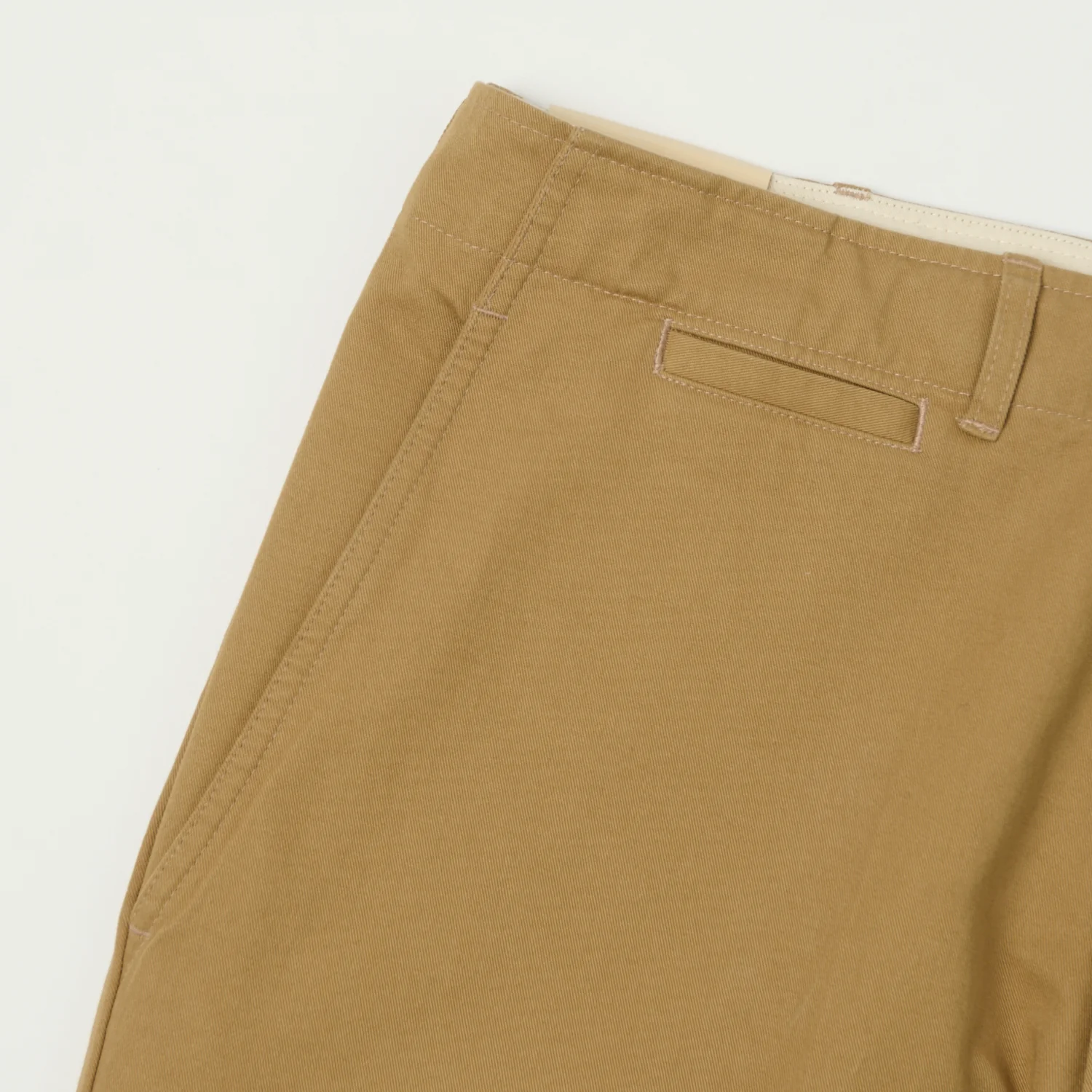 Merz b. Schwanen 'Good Basics' Organic Cotton Twill Chinos - Khaki - Image 3