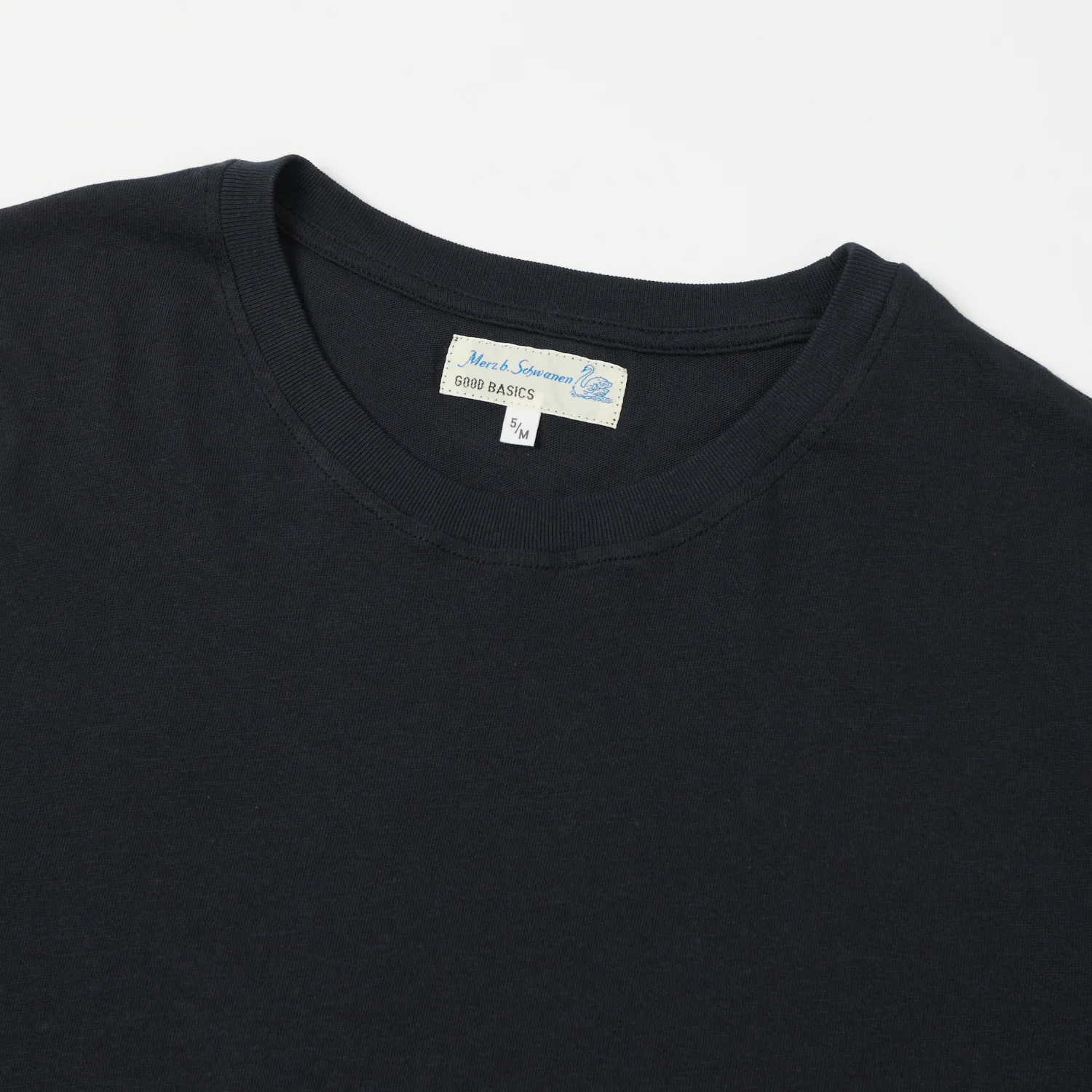 Merz b. Schwanen 'Good Basics' Vintage Wash T-Shirt - Charcoal - Image 2