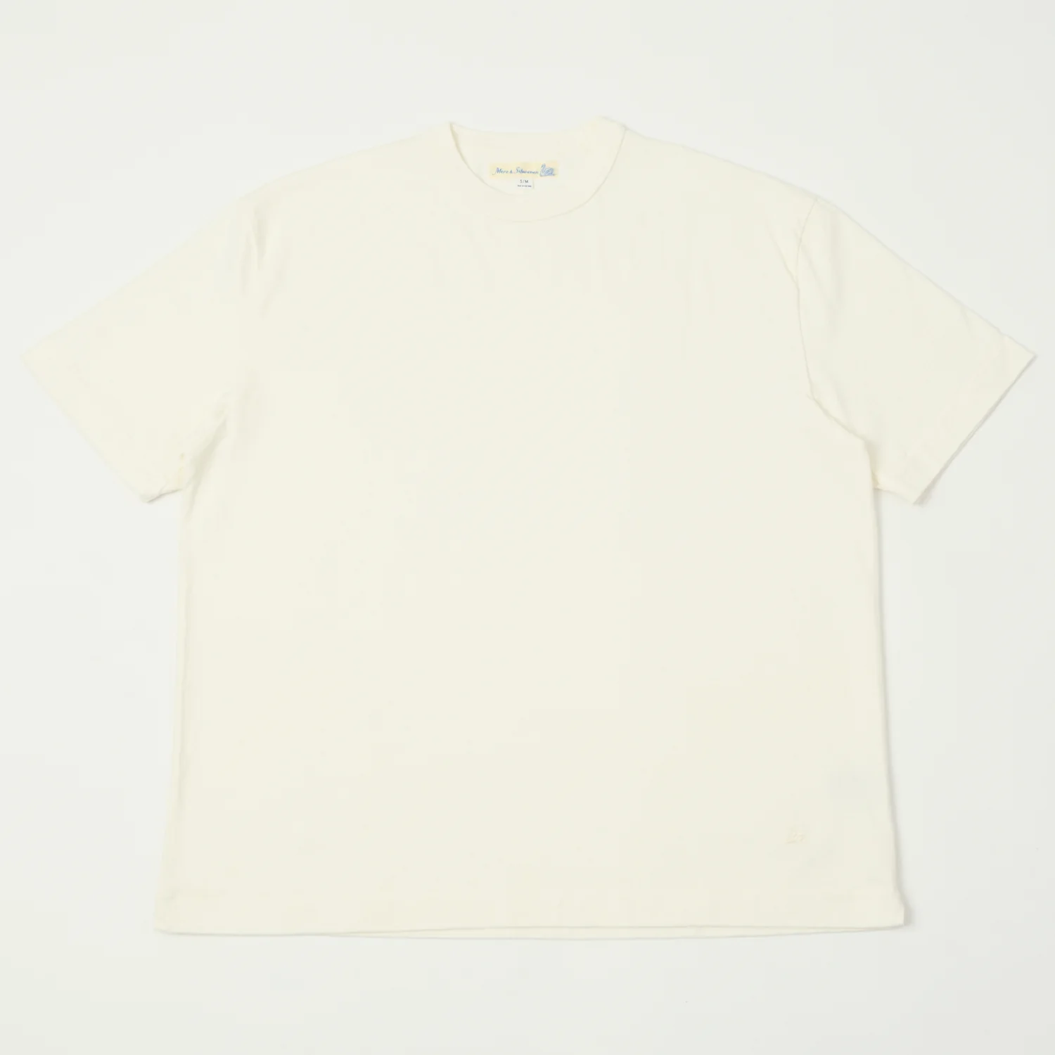Merz b. Schwanen 'Good Basics' Boxy Cropped T-Shirt - White