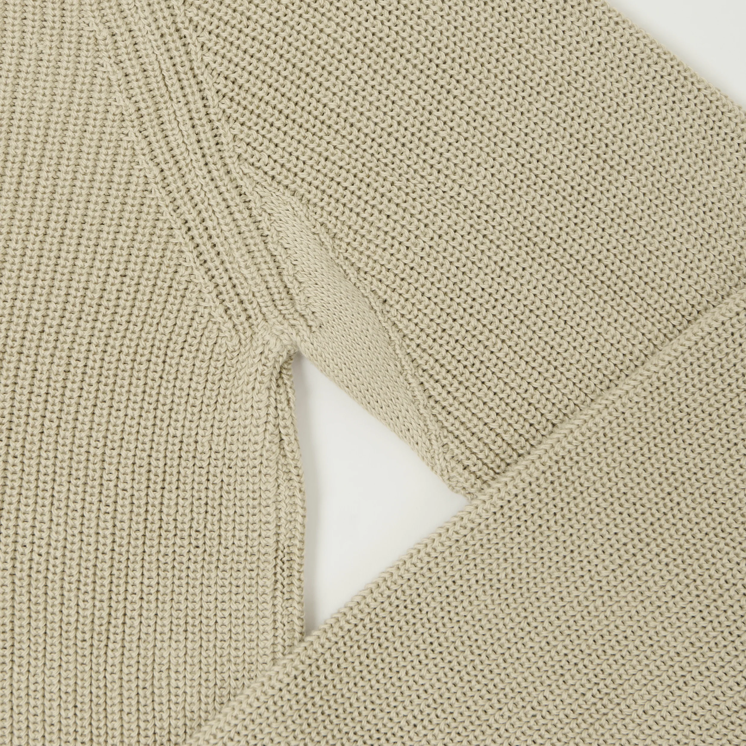 Merz b. Schwanen 'Good Basics' Cotton Ribbed Sweater - Sand - Image 3