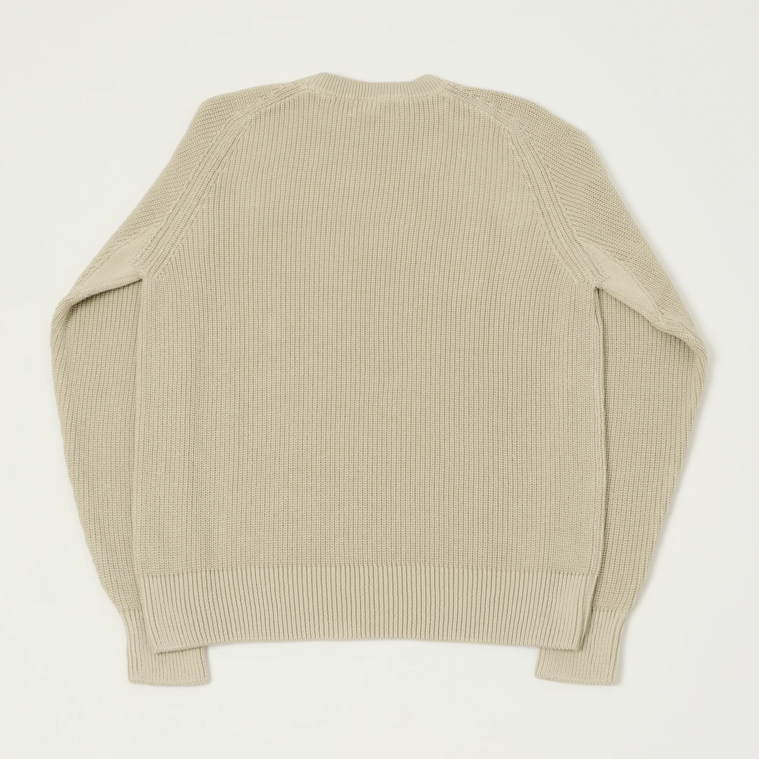 Merz b. Schwanen 'Good Basics' Cotton Ribbed Sweater - Sand - Image 7