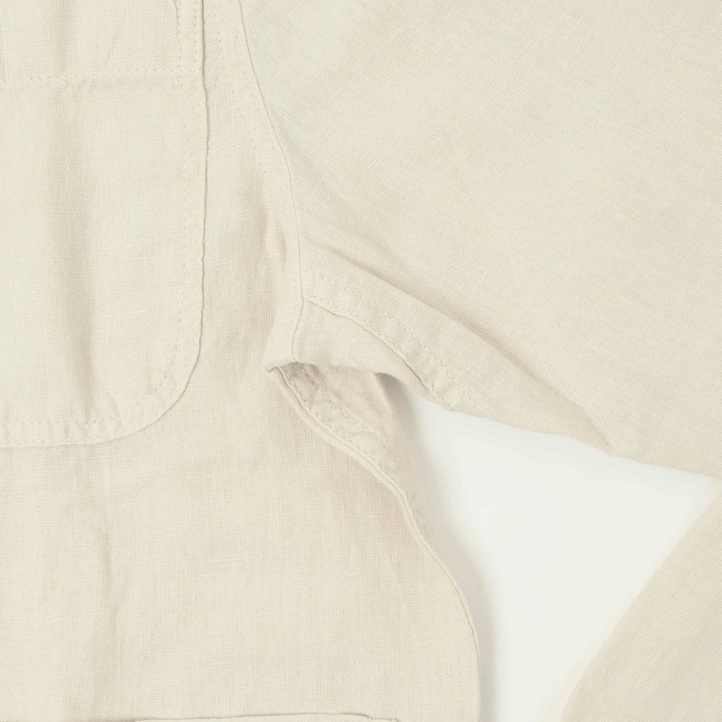 Merz b. Schwanen 'Good Basics' Workers Linen Jacket - Light Stone - Image 5