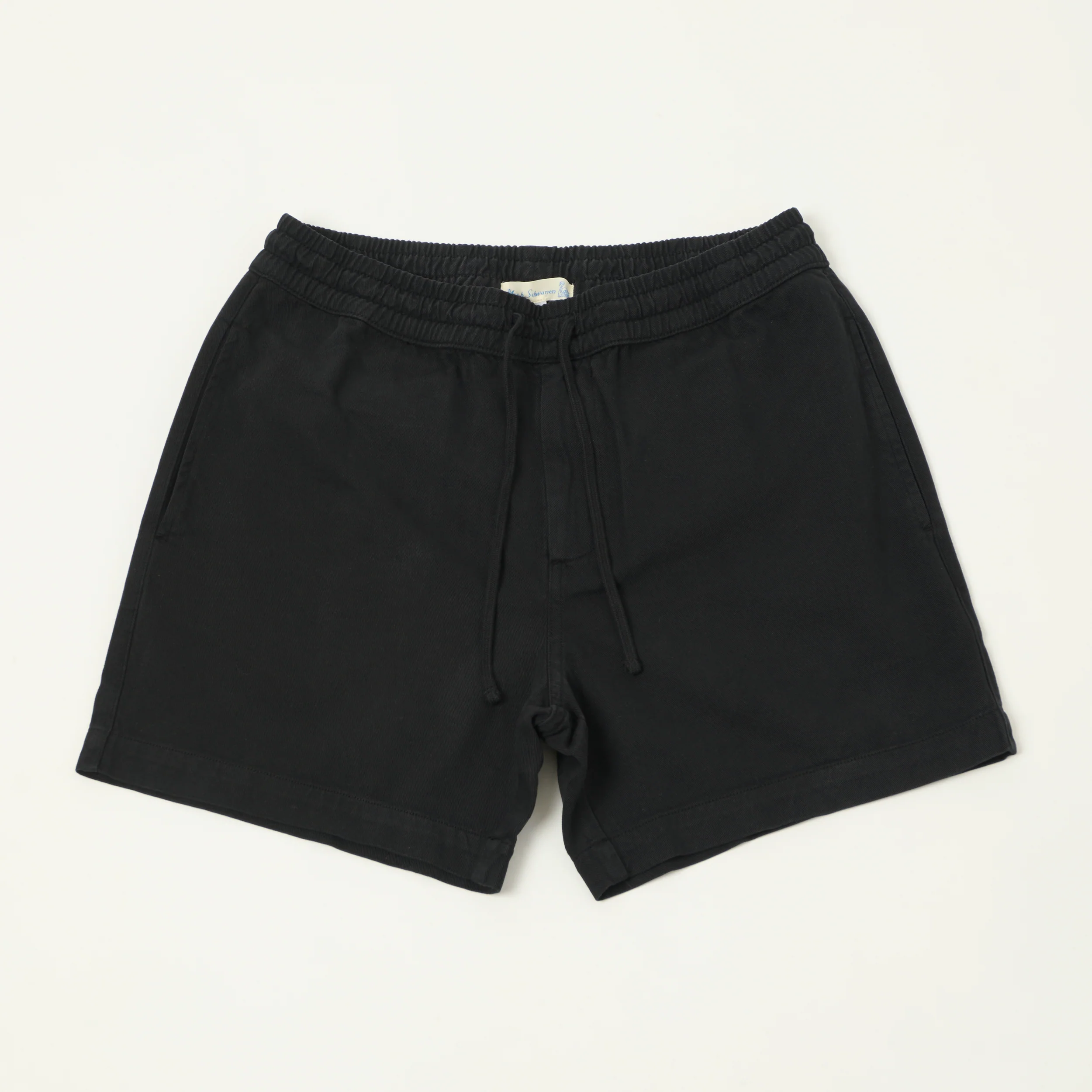 Merz b. Schwanen 'Good Basics' Cotton Twill Shorts - Deep Black