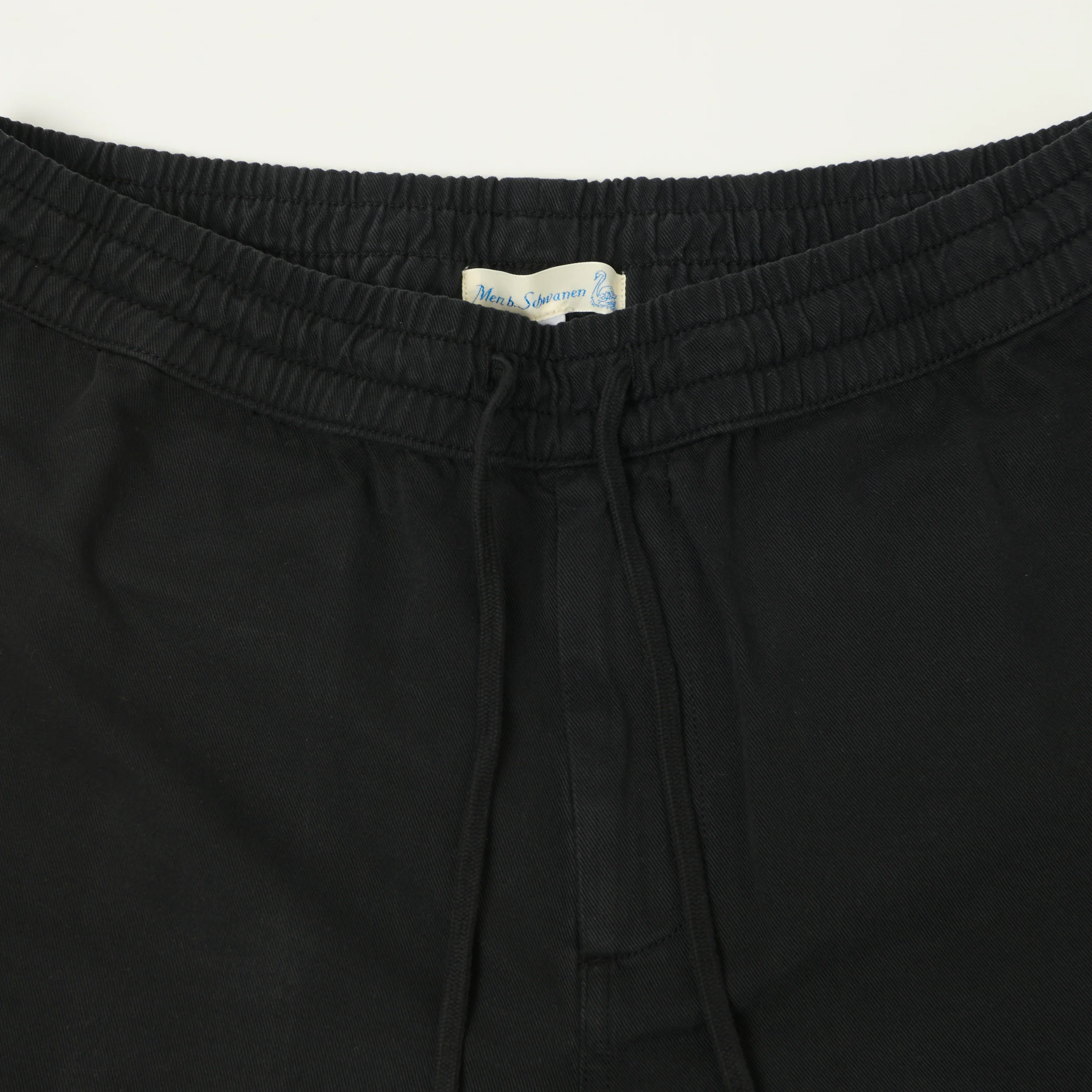 Merz b. Schwanen 'Good Basics' Cotton Twill Shorts - Deep Black - Image 3