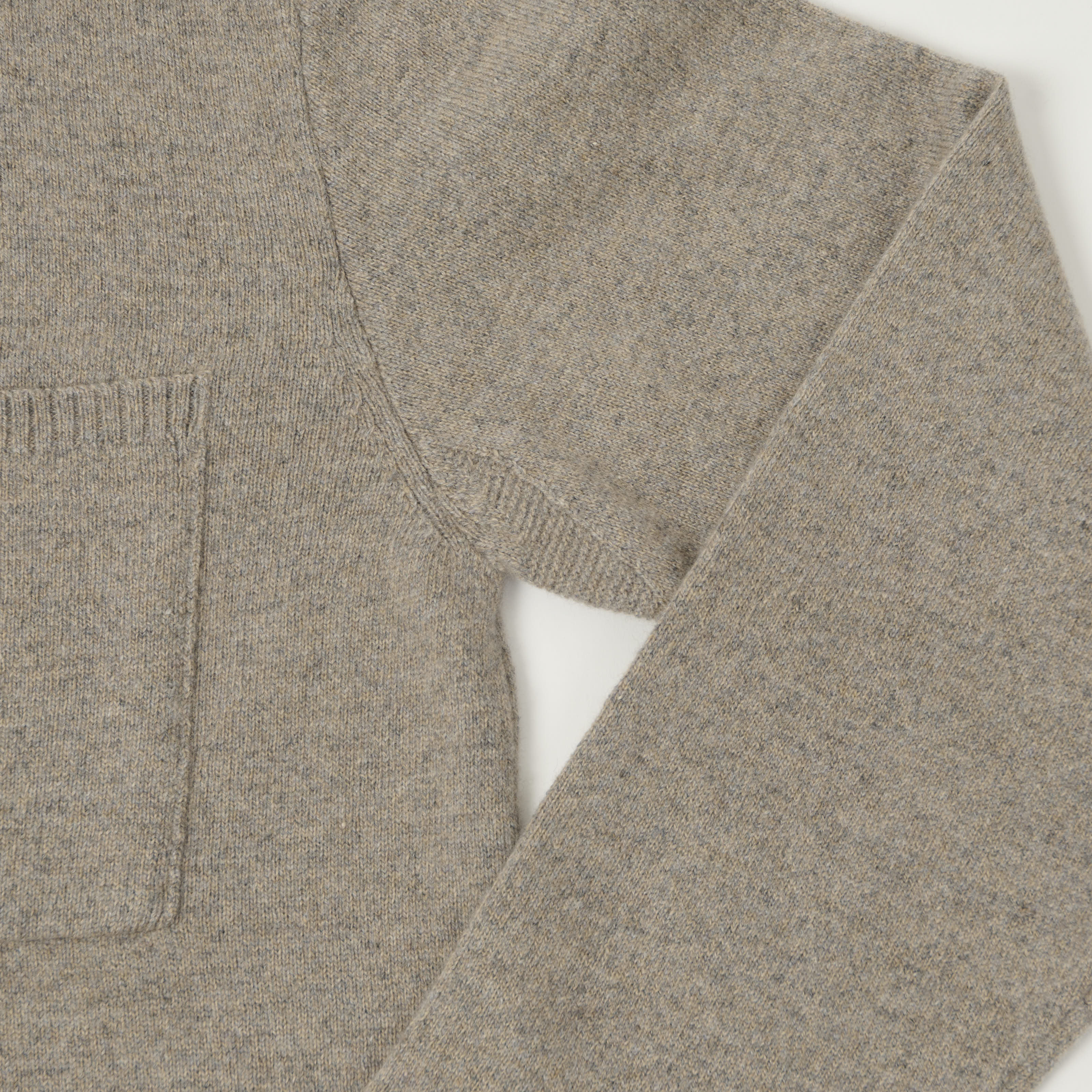 Merz b. Schwanen 'Good Basics' Merino Long Sleeve Shirt - Faded Grain - Image 5