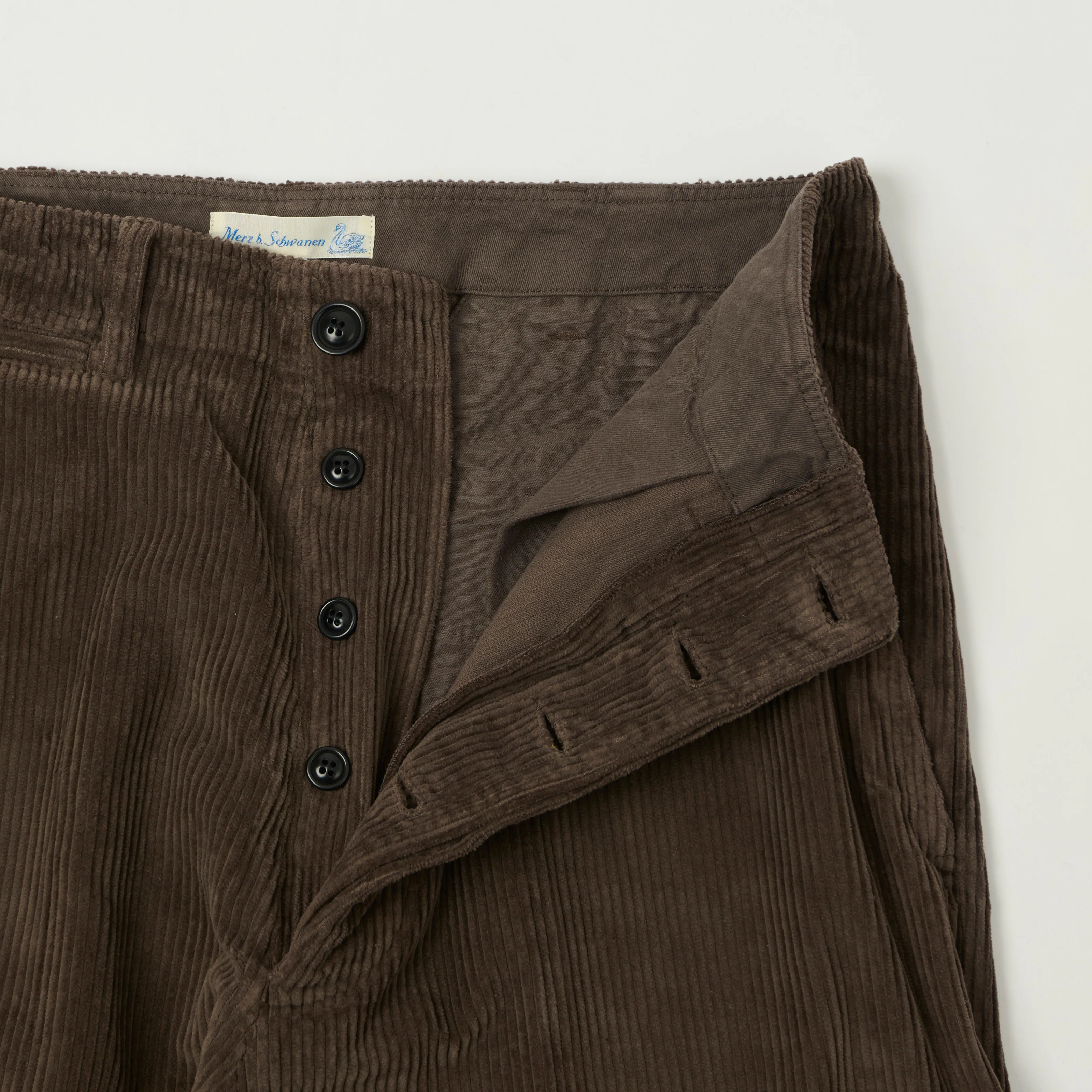 Merz b. Schwanen 'Good Basics' Organic Cotton Corduroy Chinos - Chocolate - Image 4