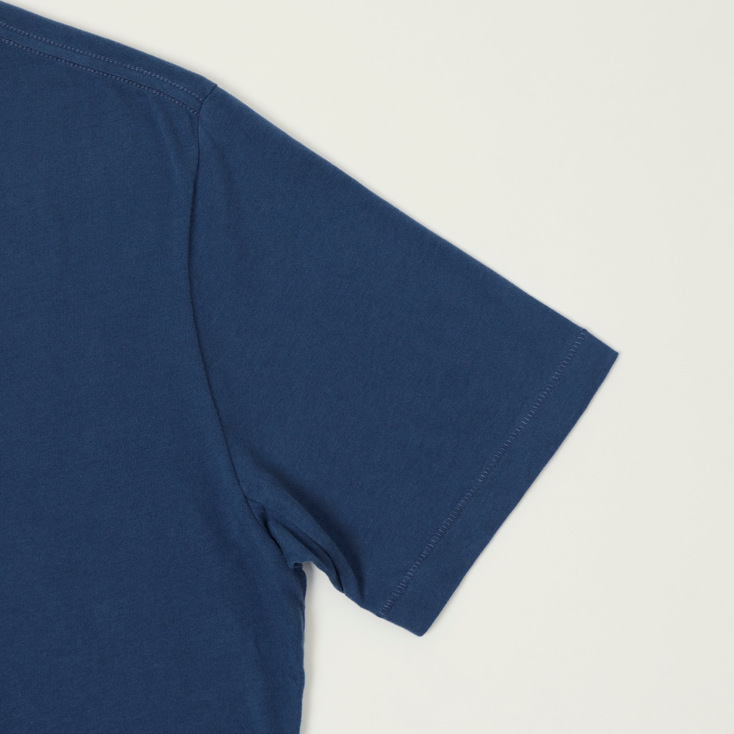 Merz b. Schwanen 'Good Basics' Pima Cotton T-Shirt - Indigo - Image 3