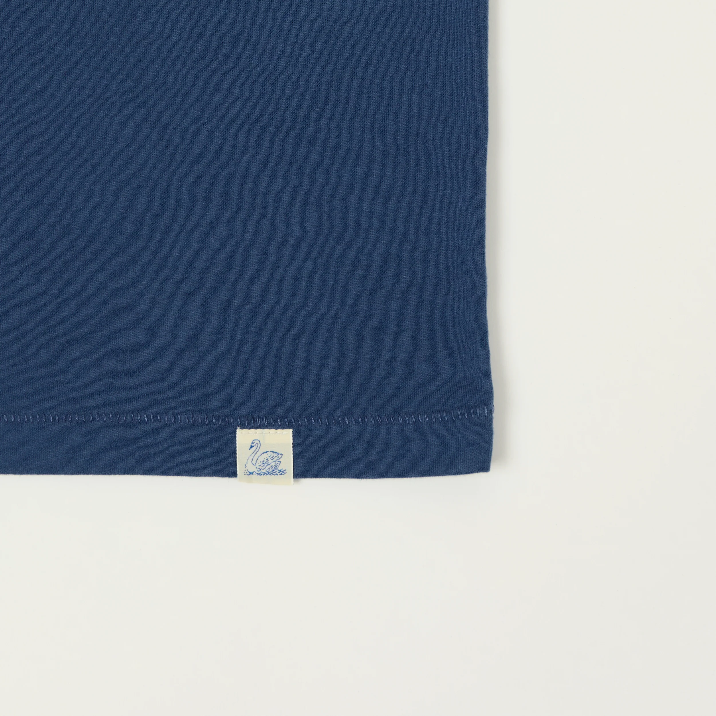 Merz b. Schwanen 'Good Basics' Pima Cotton T-Shirt - Indigo - Image 4