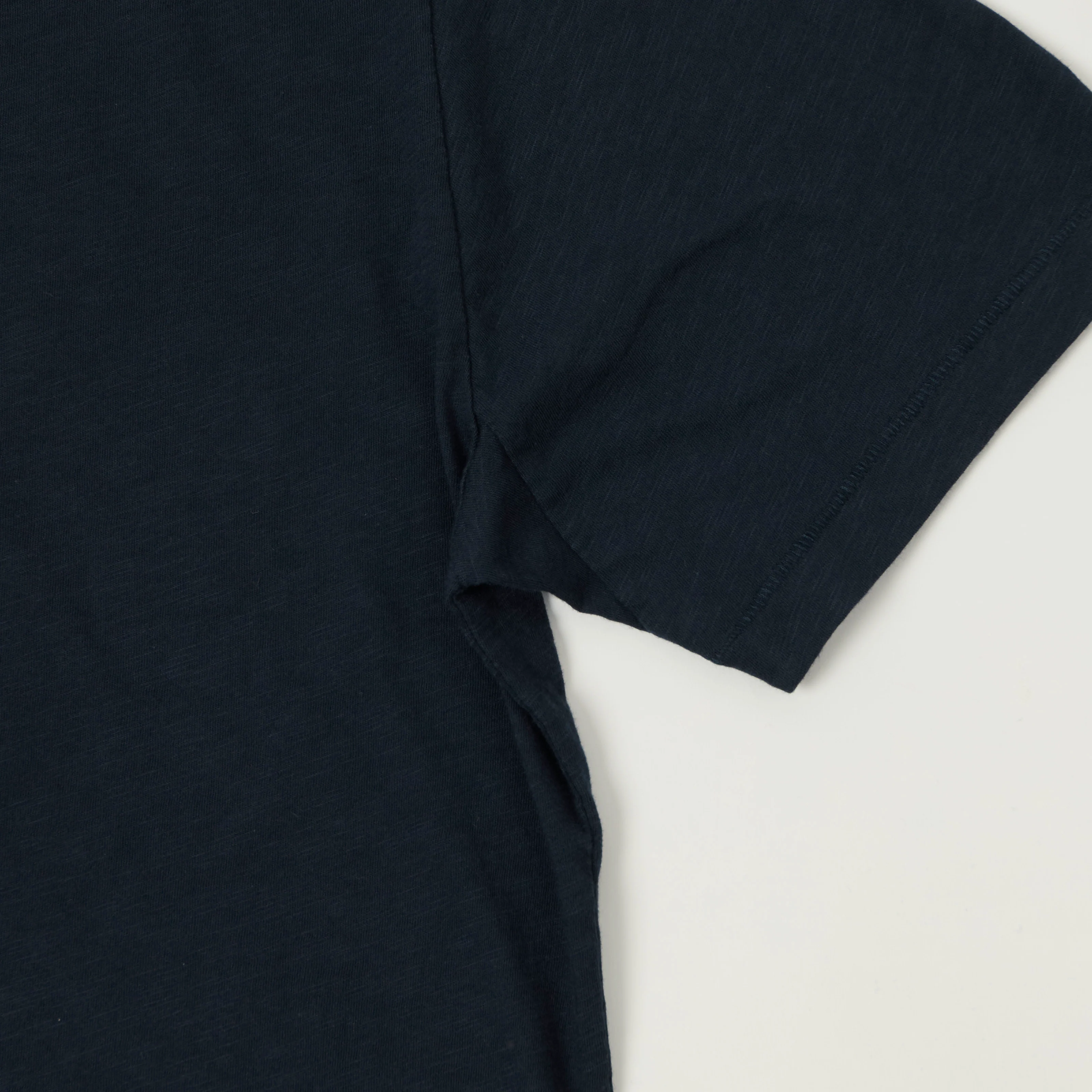 Merz b. Schwanen 'Good Basics' SCT04 Pima Slub Cotton T-Shirt - Deep Blue - Image 4