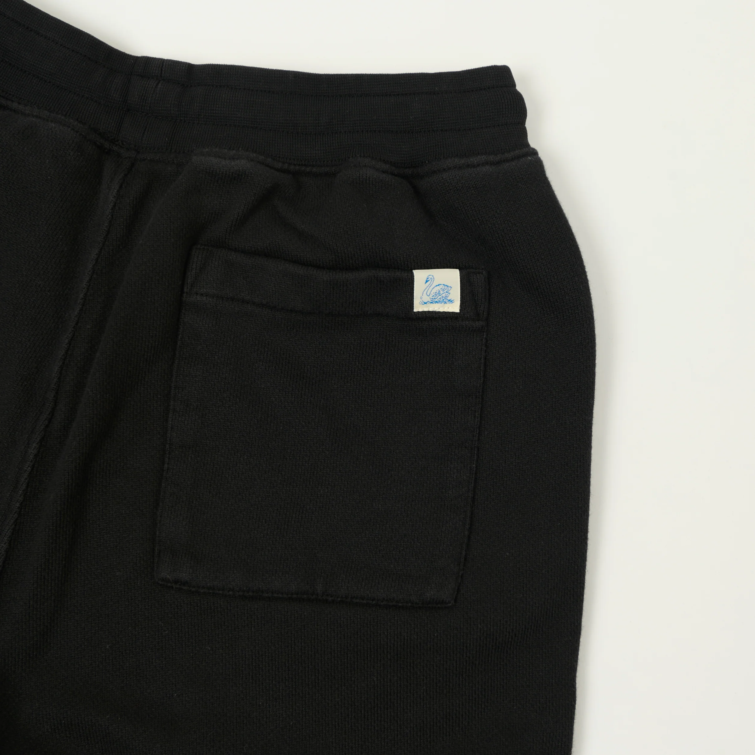 Merz b. Schwanen 'Good Basics' Cuffed Cotton Sweatpants - Deep Black - Image 2
