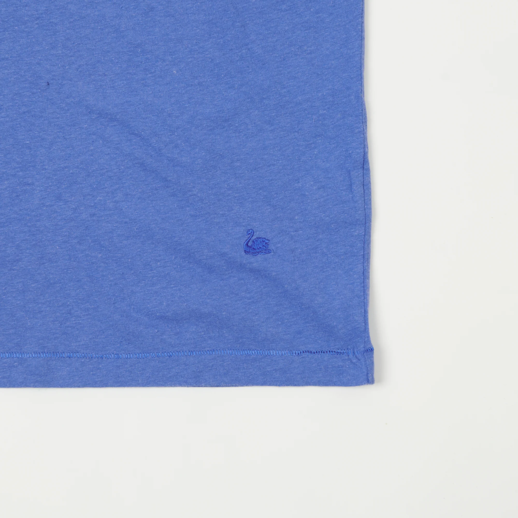 Merz b. Schwanen 'Good Basics' Plant Based Unisex Tee - Washed Blue - Image 4