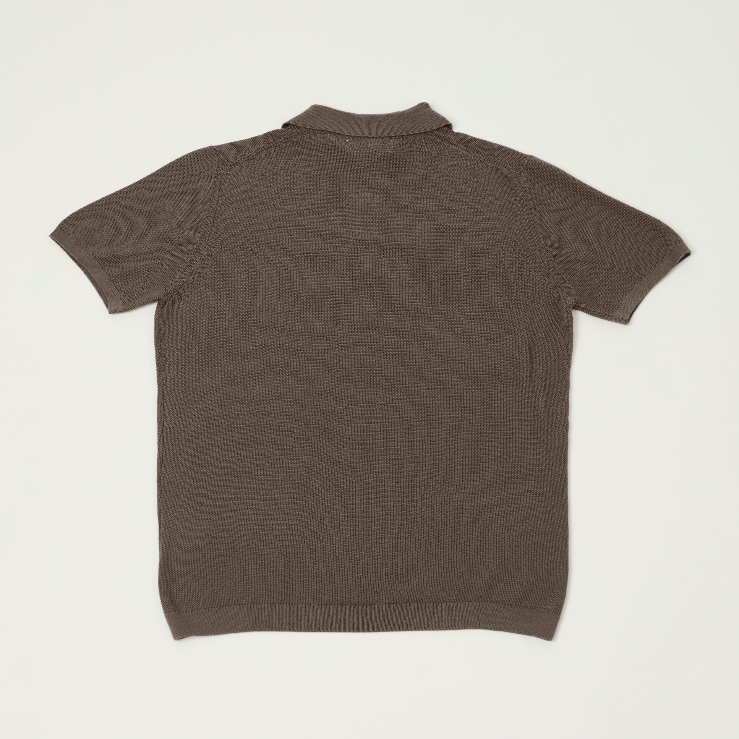 Merz b. Schwanen 'Good Basics' Plant Based Pique Polo Shirt - Grain - Image 5