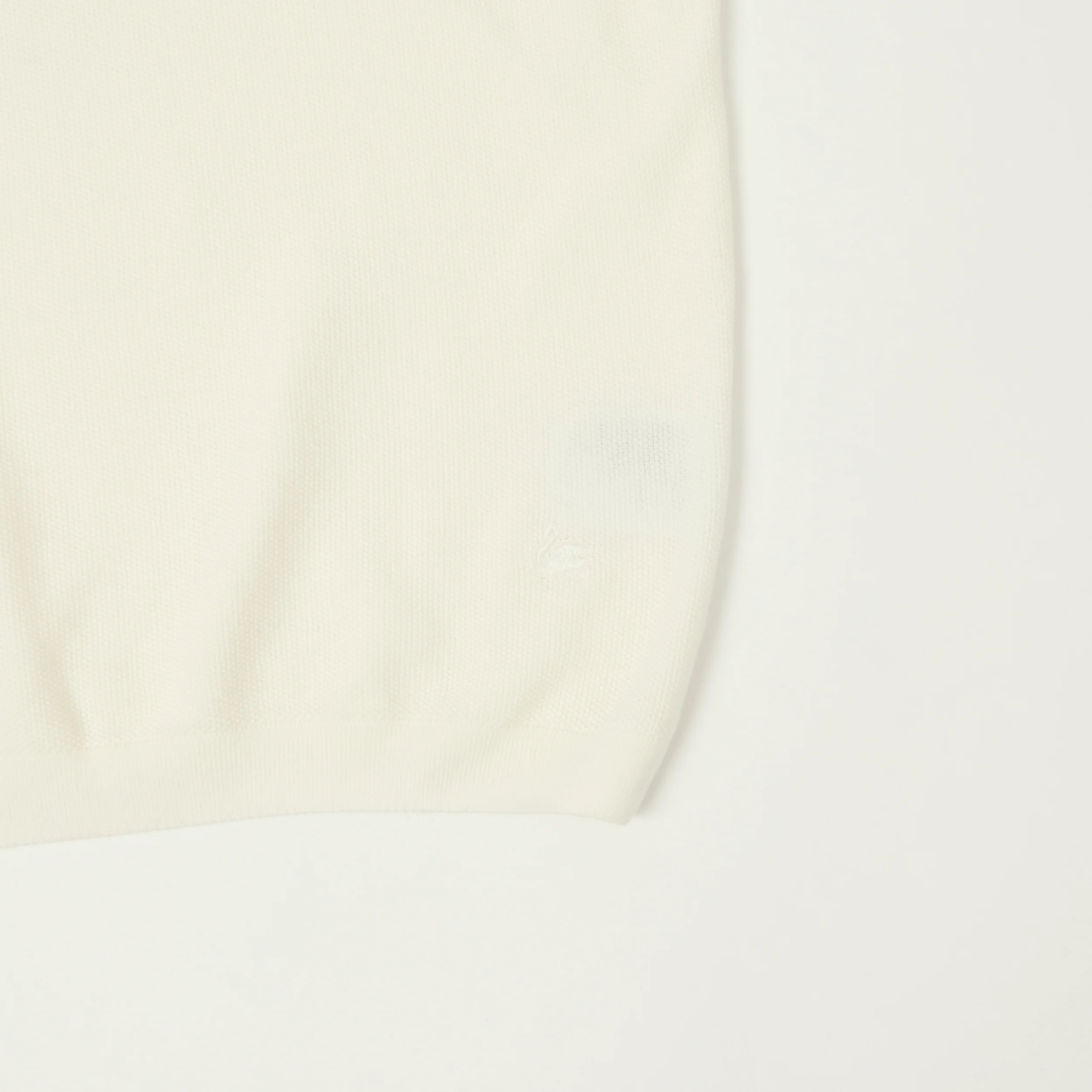 Merz b. Schwanen 'Good Basics' Plant Based Pique Polo Shirt - White - Image 4