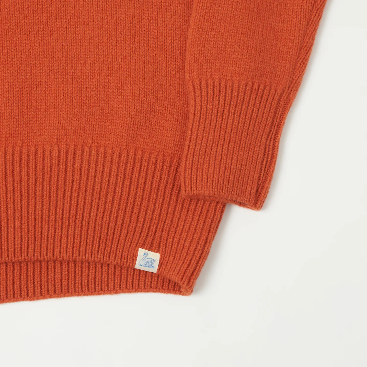 Merz b. Schwanen 'Good Basics' Wool Cashmere Knit Pullover - Rust - Image 4