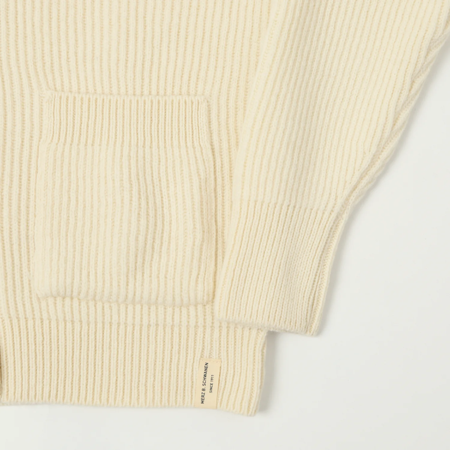 Merz b. Schwanen 'Good Basics' Merino Wool Cardigan - Nature - Image 3
