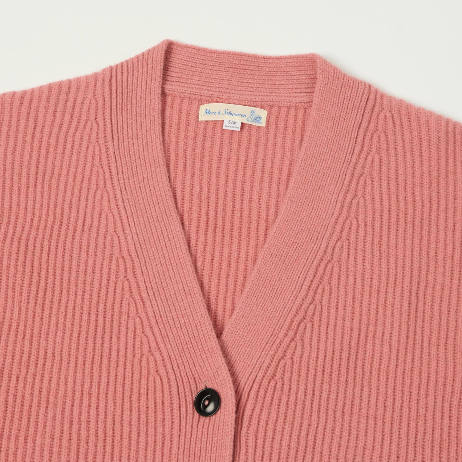 Merz b. Schwanen 'Good Basics' Merino Wool Cardigan - Rosewood - Image 2
