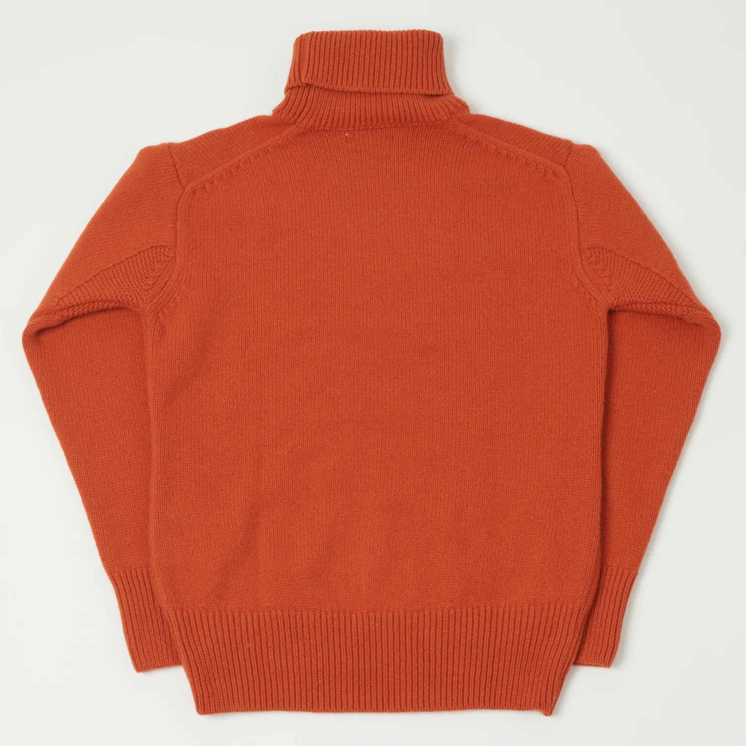 Merz b. Schwanen 'Good Basics' Wool Cashmere Knit Turtleneck - Rust - Image 5