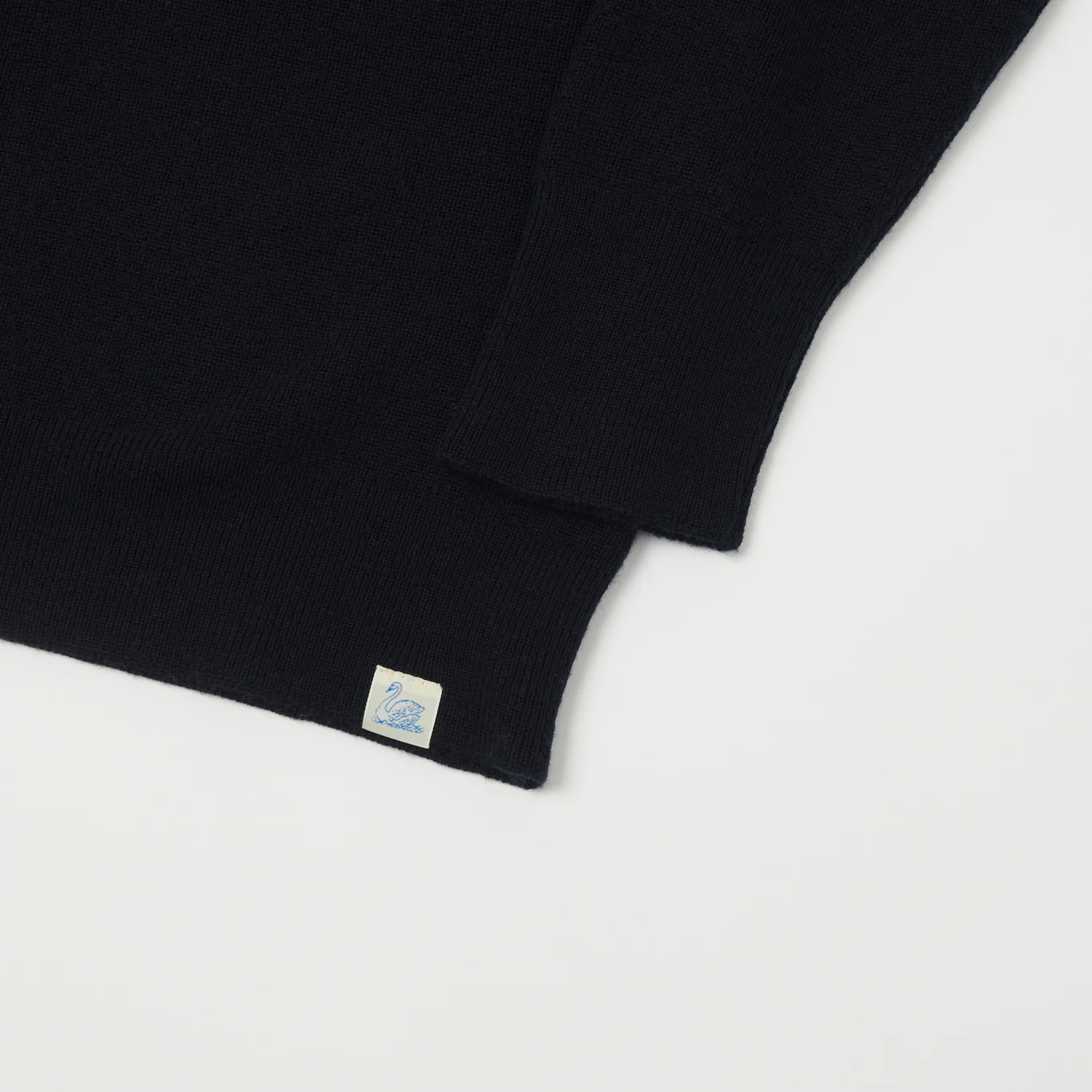 Merz b. Schwanen 'Good Basics' Ribbed Merino Wool Pullover - Dark Navy - Image 3