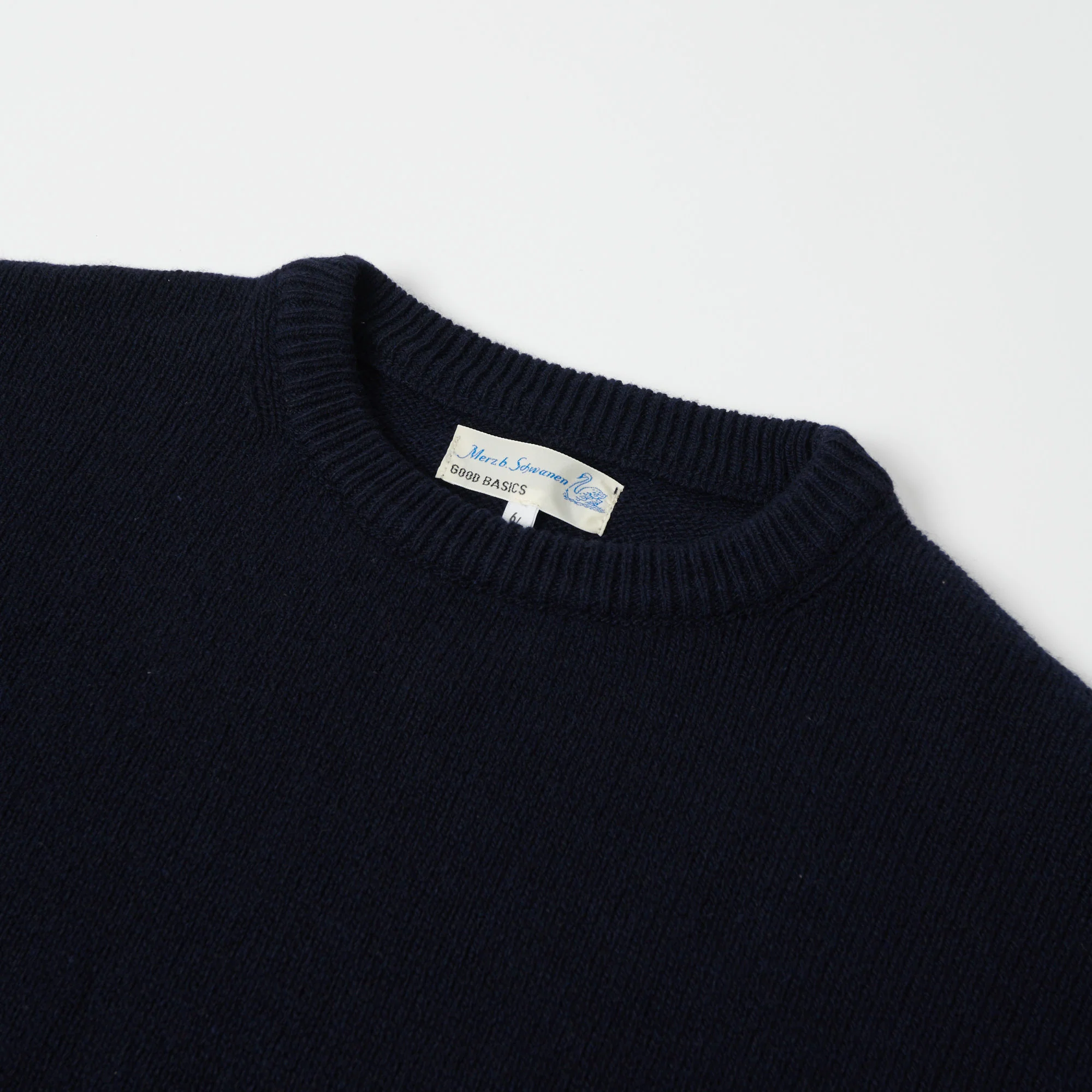 Merz b. Schwanen 'Good Basics' Recycled Cashmere Pullover - Dark Navy - Image 2