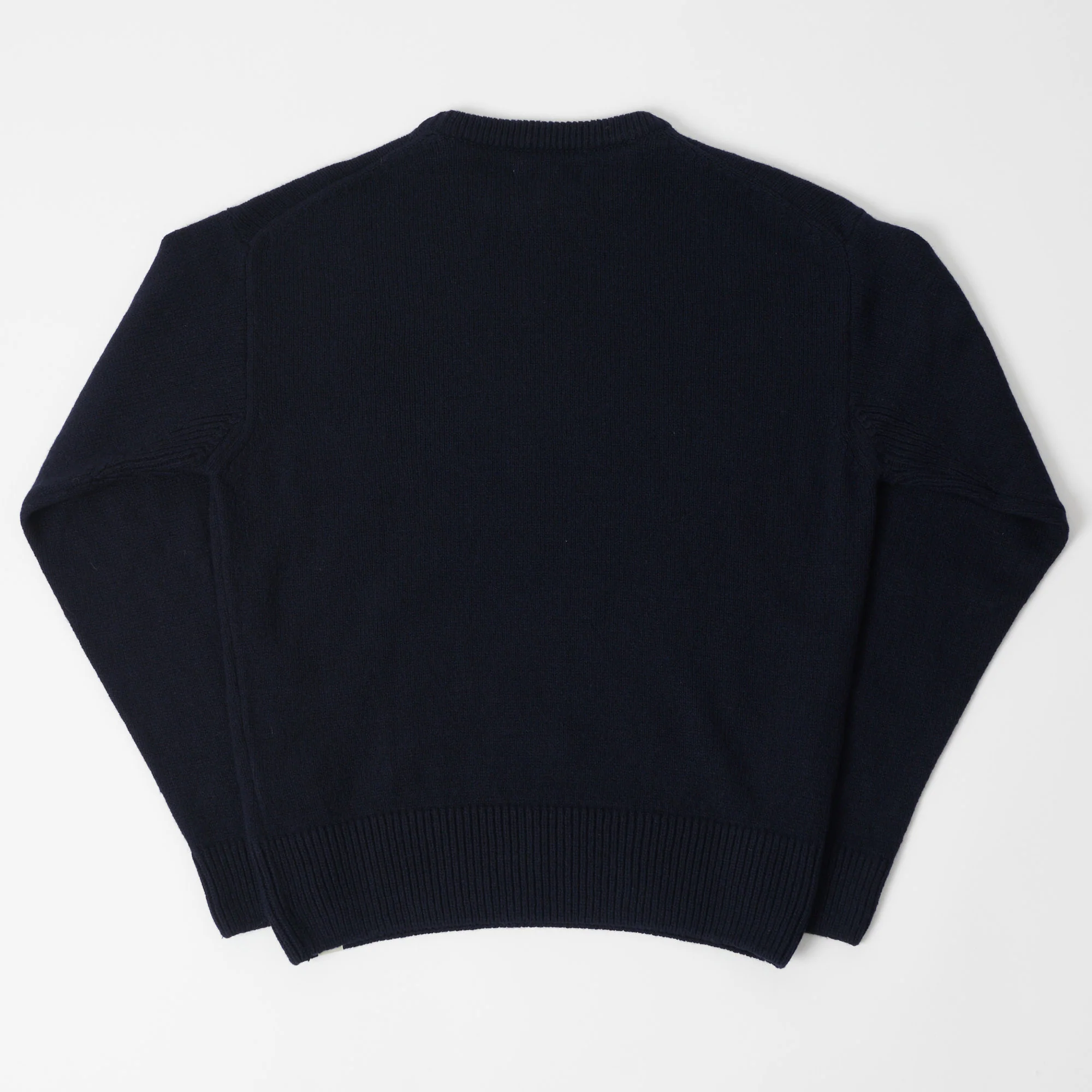 Merz b. Schwanen 'Good Basics' Recycled Cashmere Pullover - Dark Navy - Image 3
