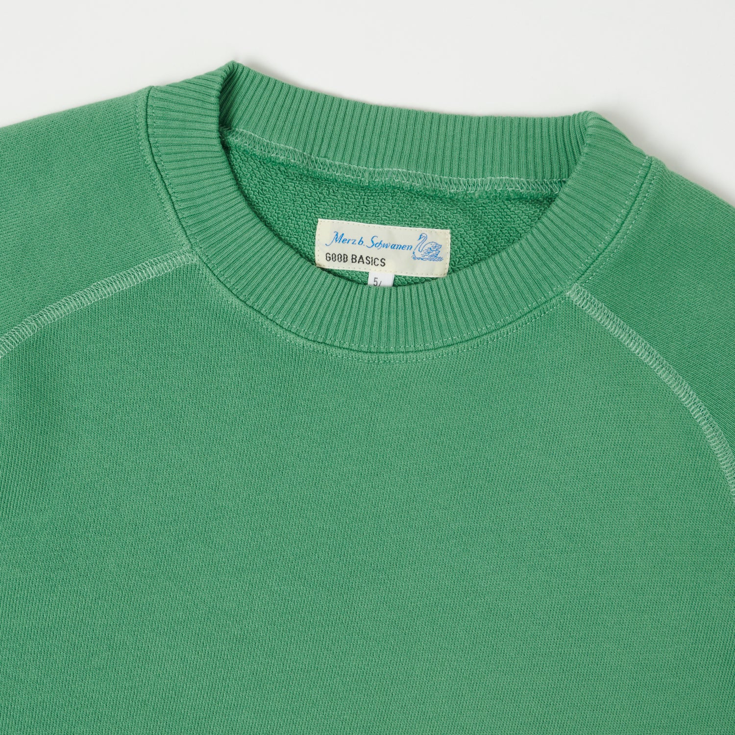 Merz b. Schwanen 'Good Basics' Short Sleeve Sweatshirt - Grass - Image 2