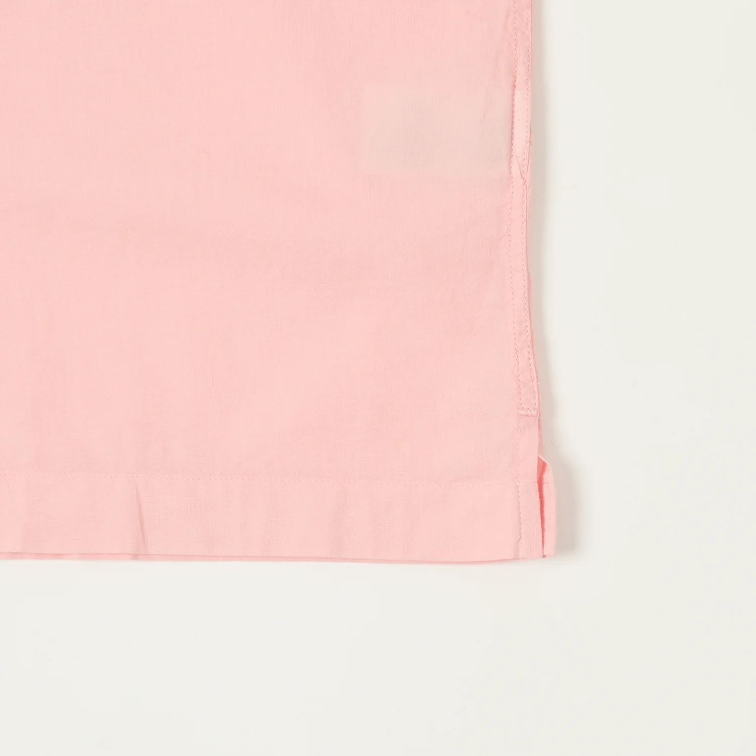 Merz b. Schwanen 'Good Basics' Poplin Short Sleeve Shirt - Faded Peach - Image 3