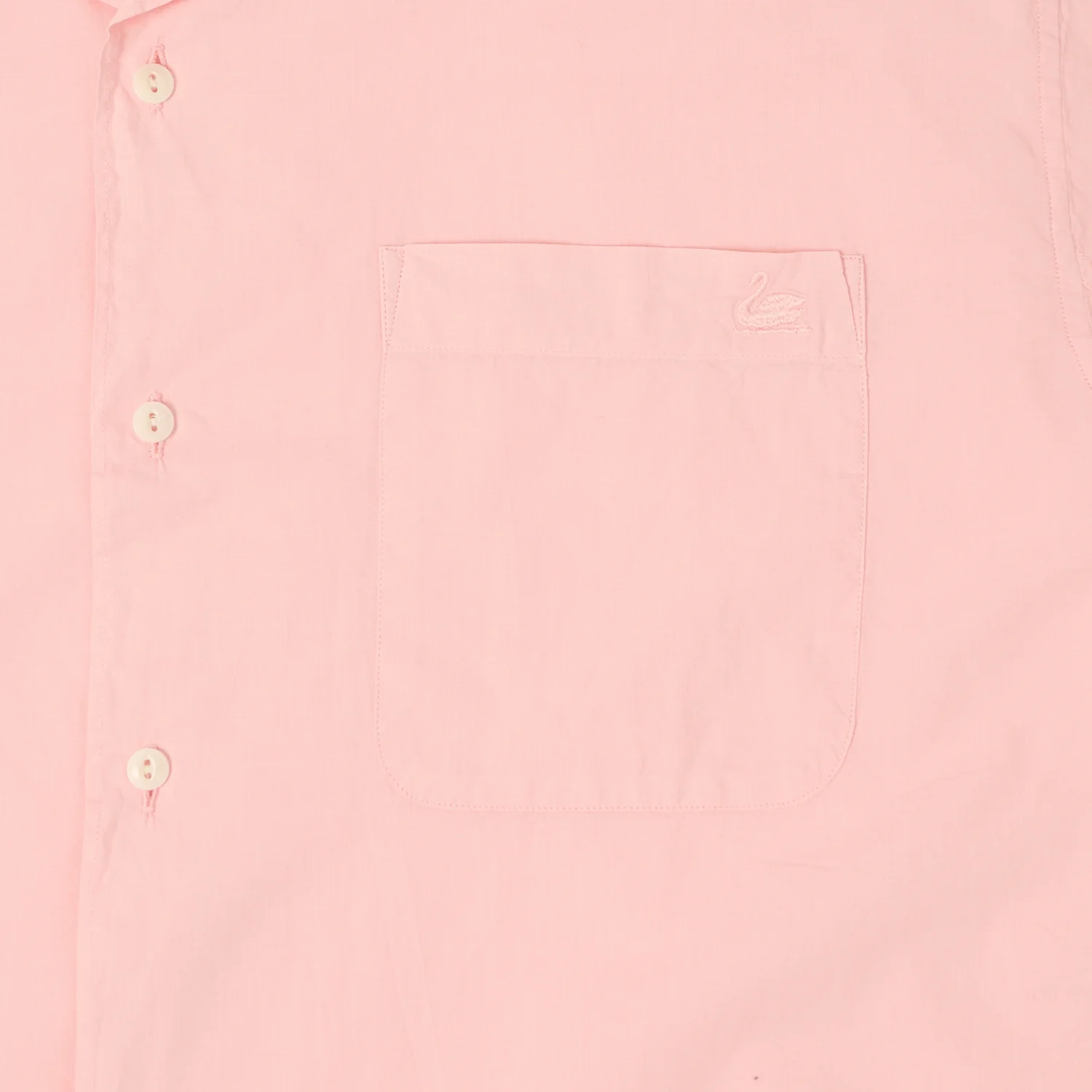 Merz b. Schwanen 'Good Basics' Poplin Short Sleeve Shirt - Faded Peach - Image 4