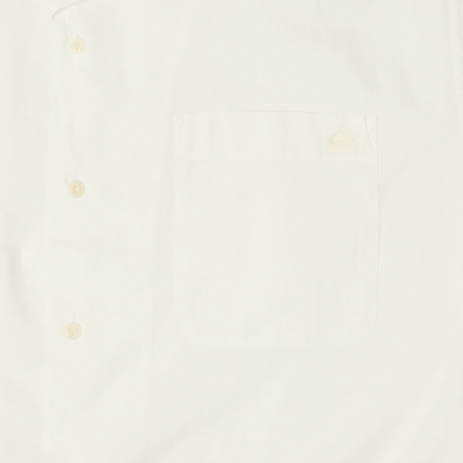 Merz b. Schwanen 'Good Basics' Poplin Short Sleeve Shirt - White - Image 4