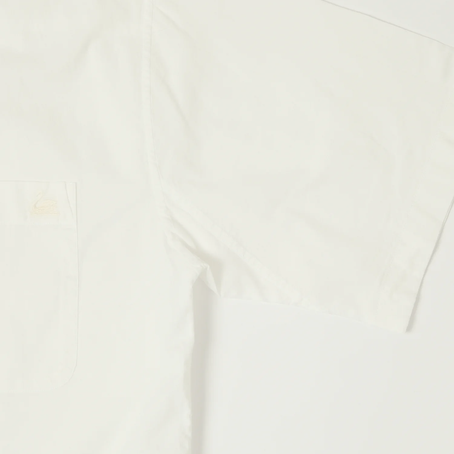 Merz b. Schwanen 'Good Basics' Poplin Short Sleeve Shirt - White - Image 5