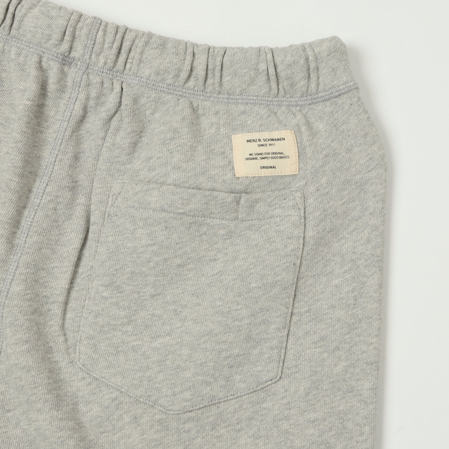 Merz b. Schwanen 'Good Basics' Organic Cotton Sweatpants - Grey Melange - Image 2