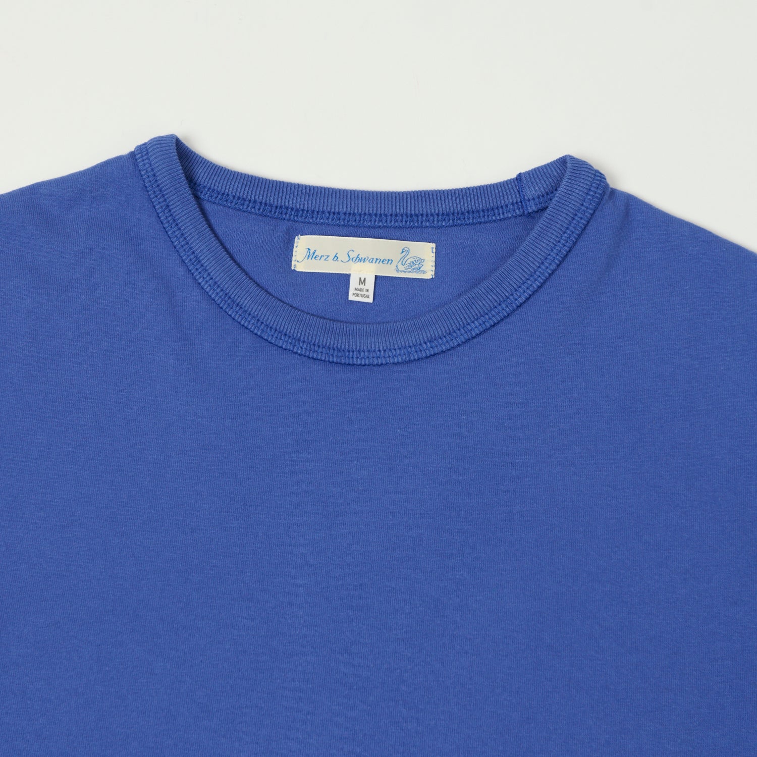 Merz b. Schwanen 'Good Basics' Organic Cotton T-Shirt - Vintage Blue - Image 2