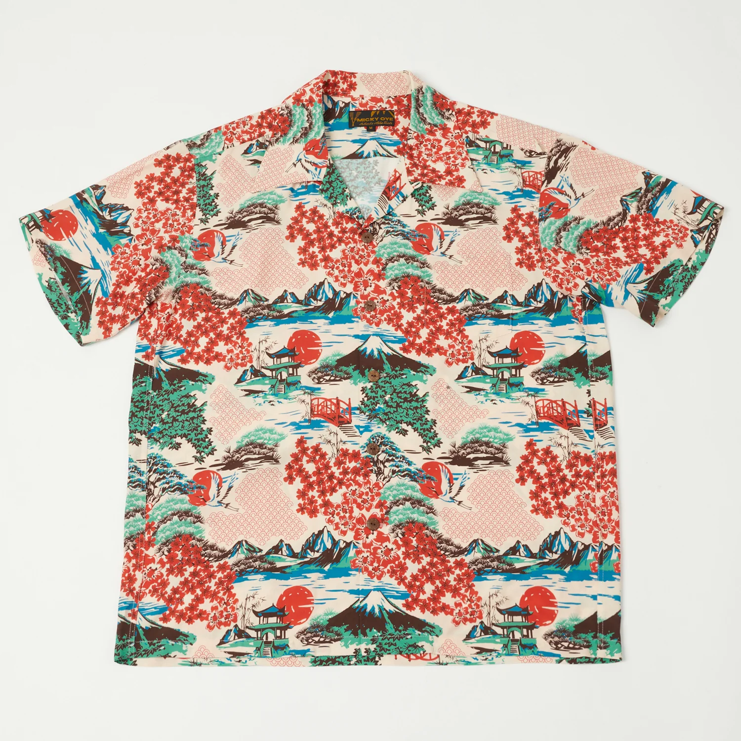 Micky Oye 'The Land of the Fujiyama' Aloha Shirt - Nature