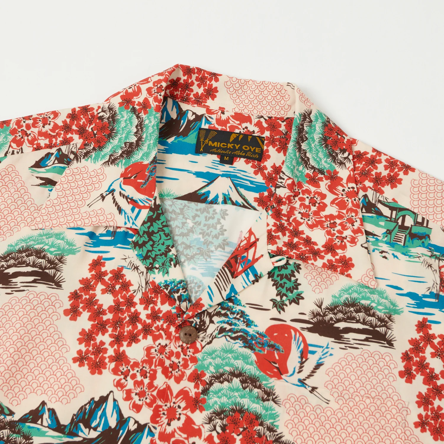 Micky Oye 'The Land of the Fujiyama' Aloha Shirt - Nature - Image 2
