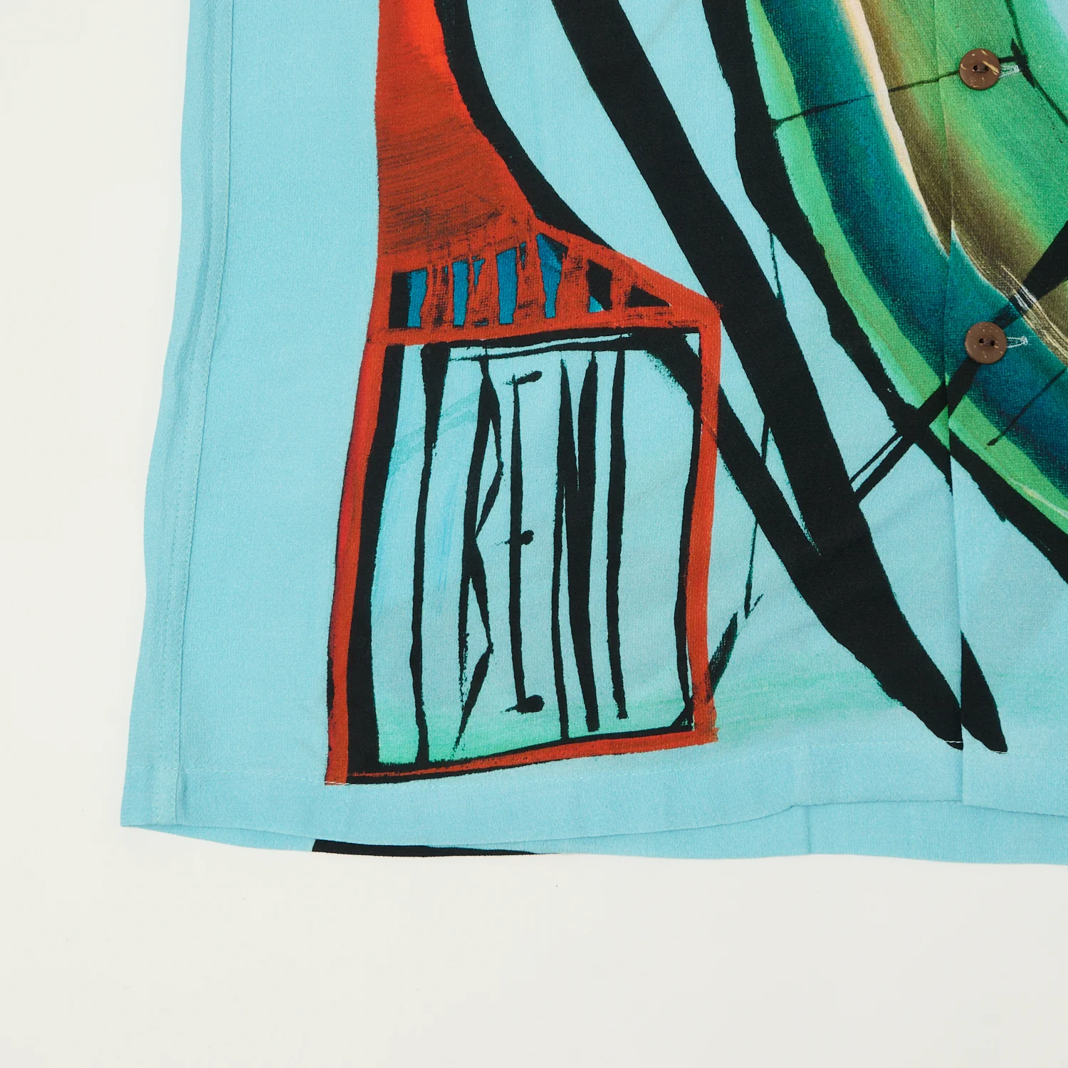 Micky Oye X Brian Bent Aloha Shirt - Sky Blue - Image 4