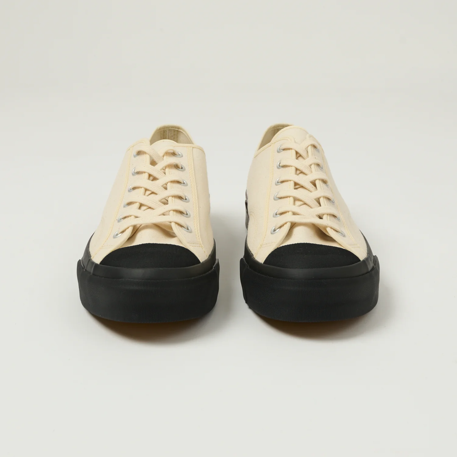 Moonstar 'Low Trainer' Rubber Sole Canvas Sneaker - Natural/Black - Image 3