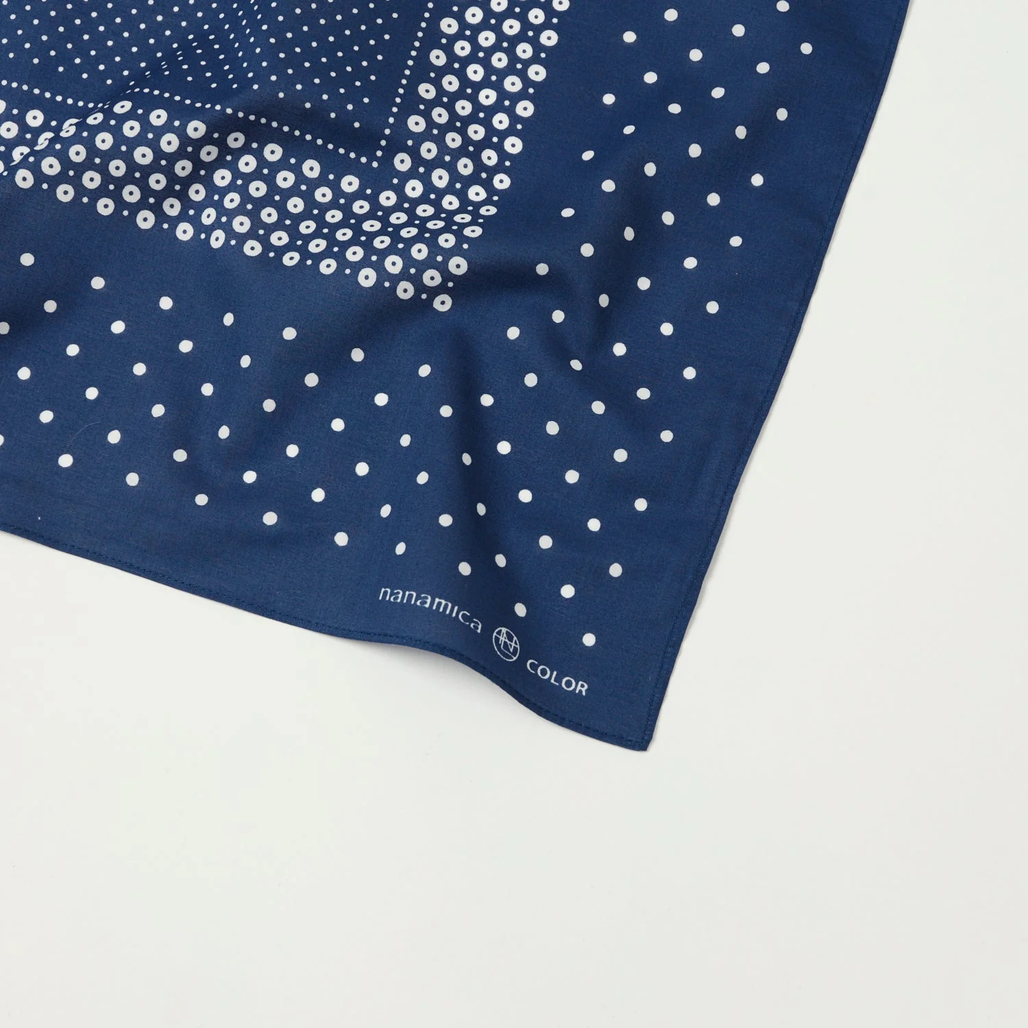 Nanamica Dot Pattern Bandana - Navy - Image 2