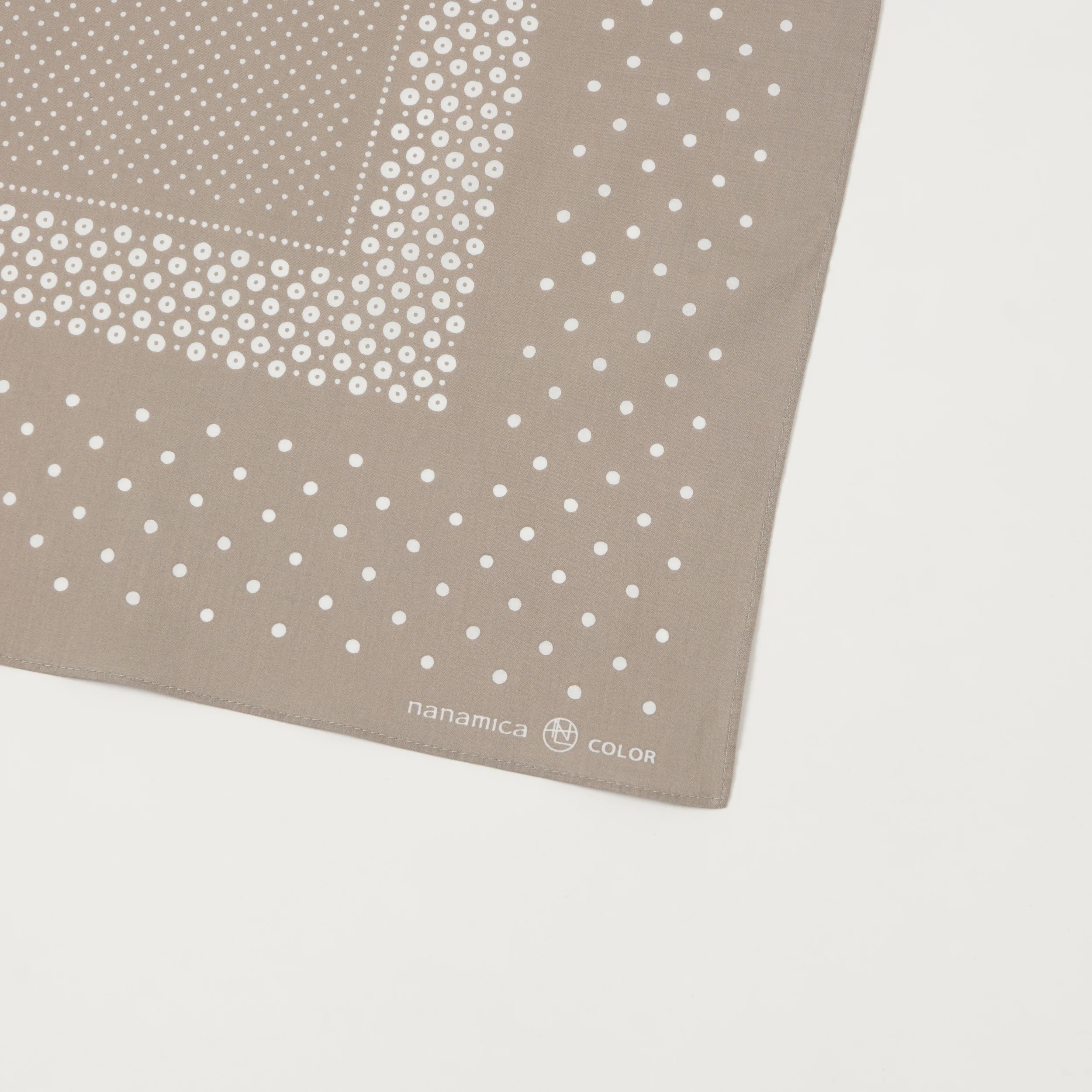 Nanamica Dot Pattern Bandana - Grey - Image 2