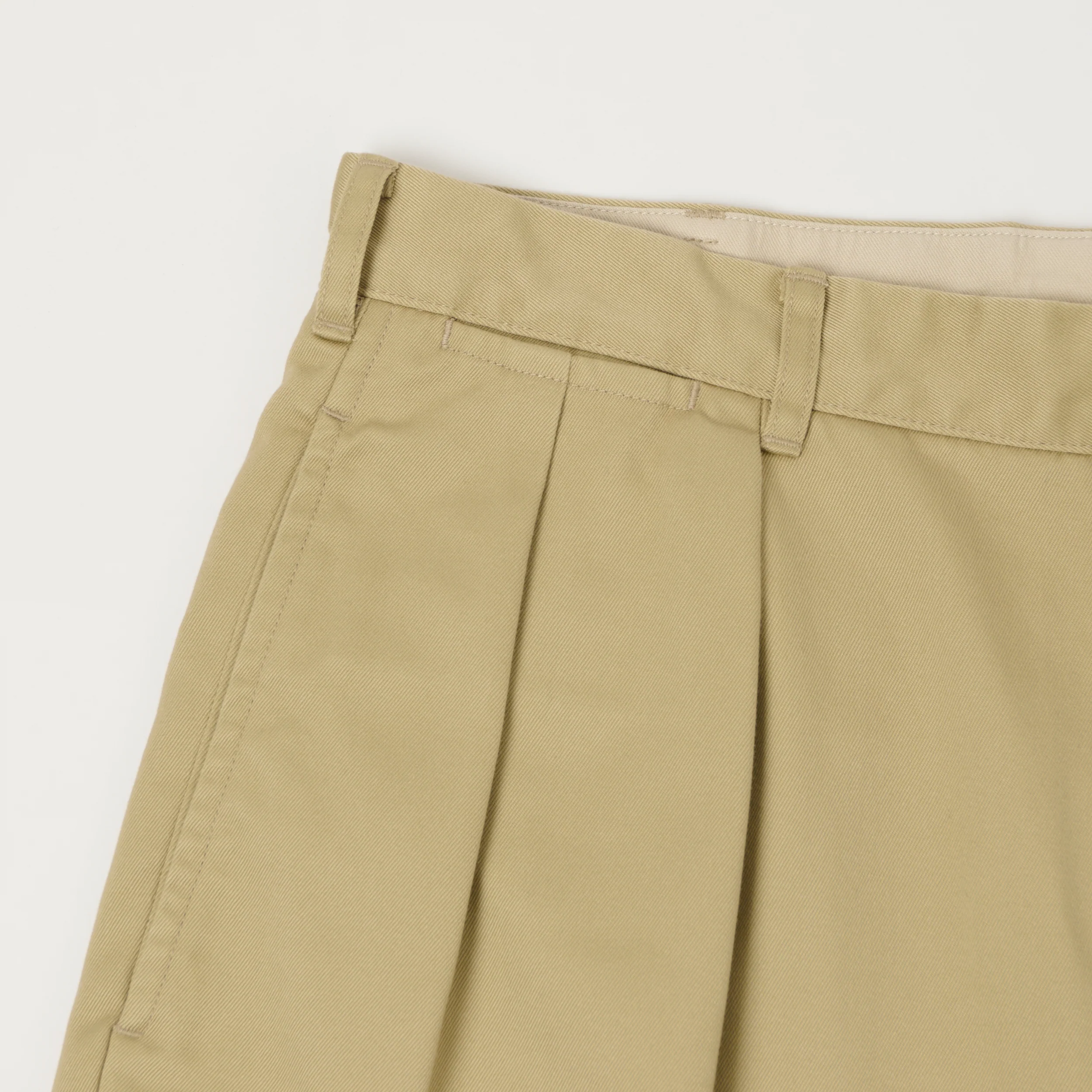 Nanamica Pleated Chino Shorts - Khaki - Image 3