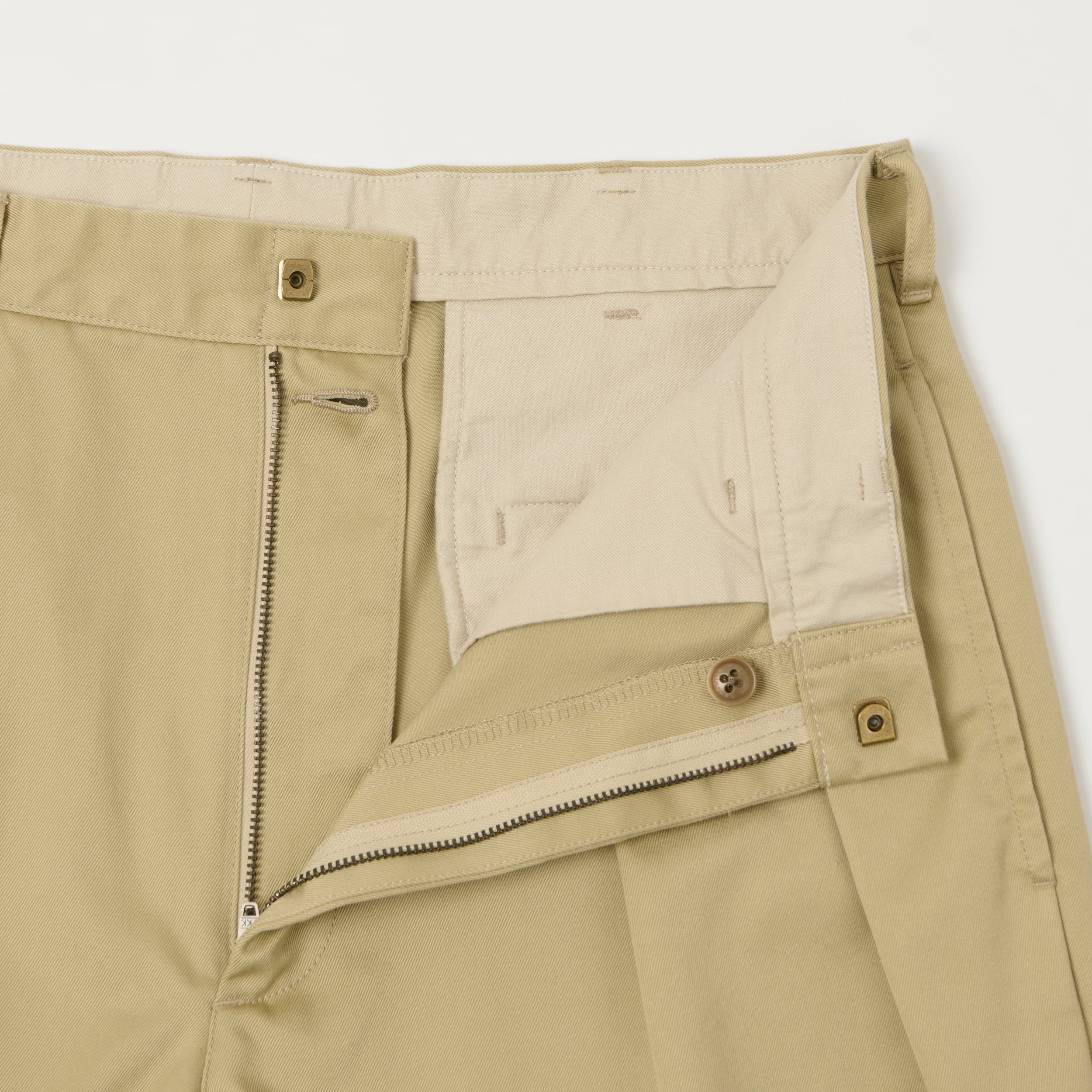 Nanamica Pleated Chino Shorts - Khaki - Image 4
