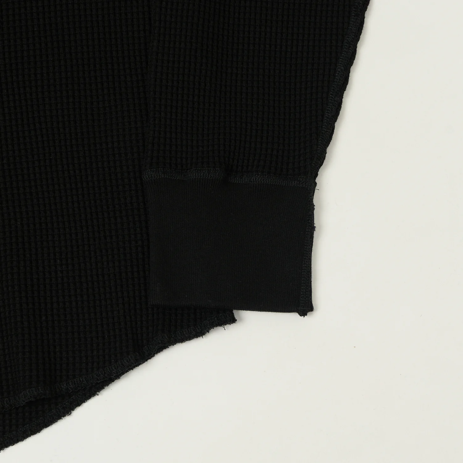Nanamica Waffle Knit Long Sleeve Thermal - Black - Image 3